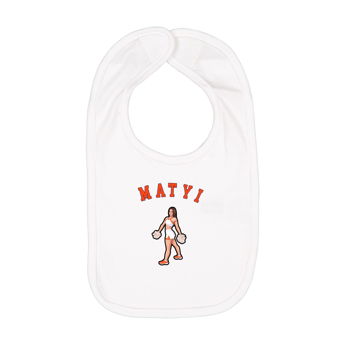 Infant Bib — Shirsey Arch in White