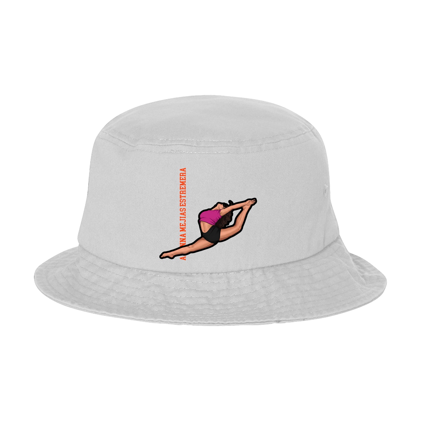Bucket Cap — Name Vertical in White