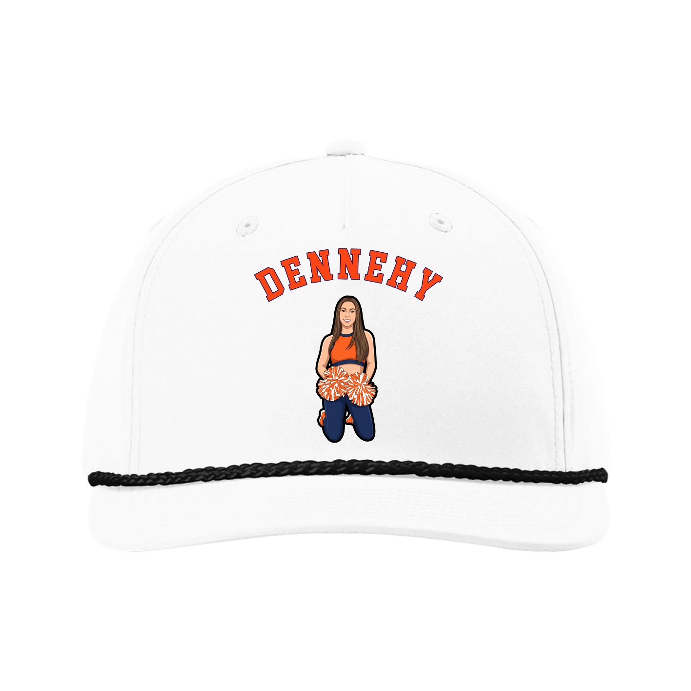 Five-Panel Classic Rope Cap — Shirsey Arch in White