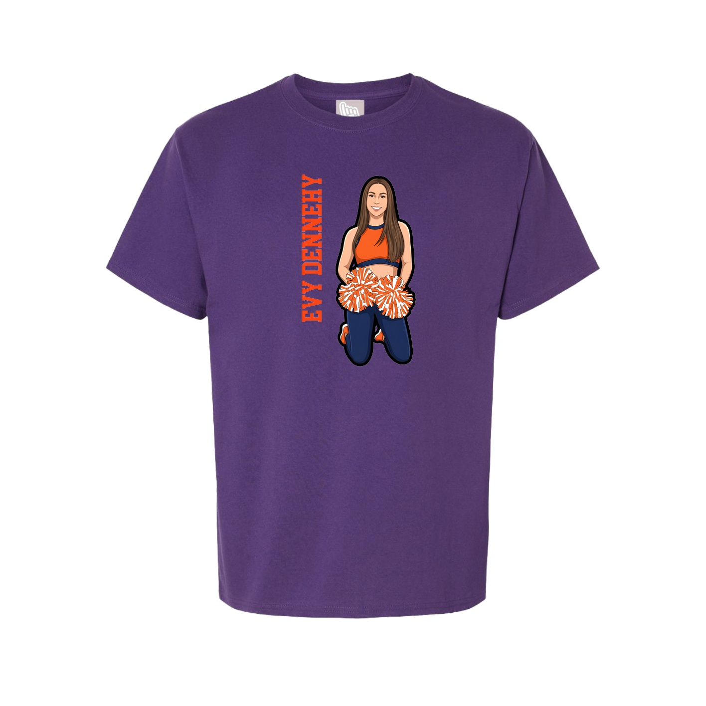 Tee — Name Vertical in Purple