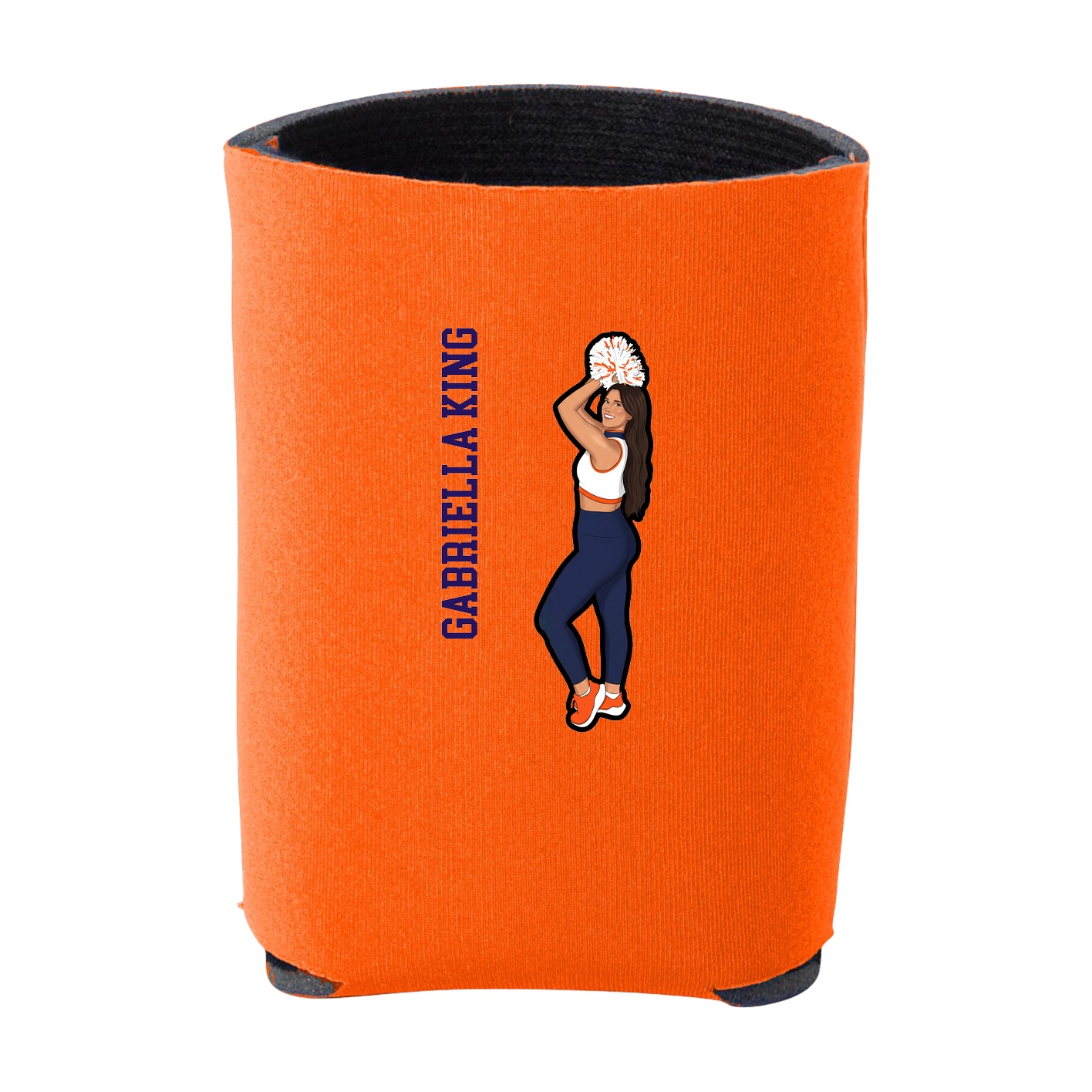 Can Holder — Name Vertical in Orange