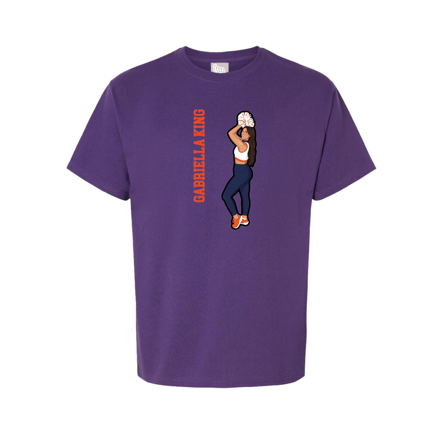Tee — Name Vertical in Purple