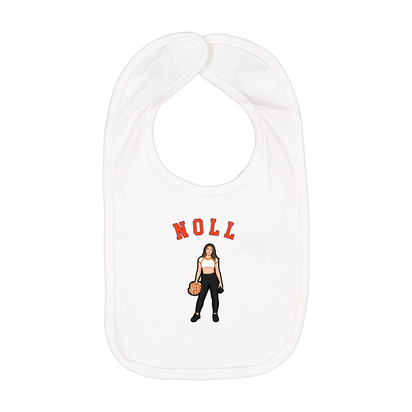 Infant Bib — Shirsey Arch in White