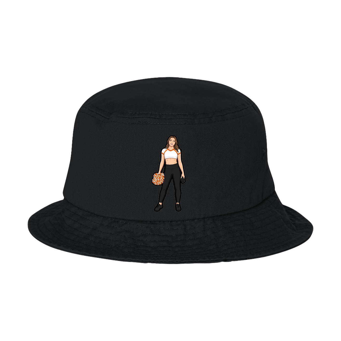 Bucket Cap — Name Vertical in Black