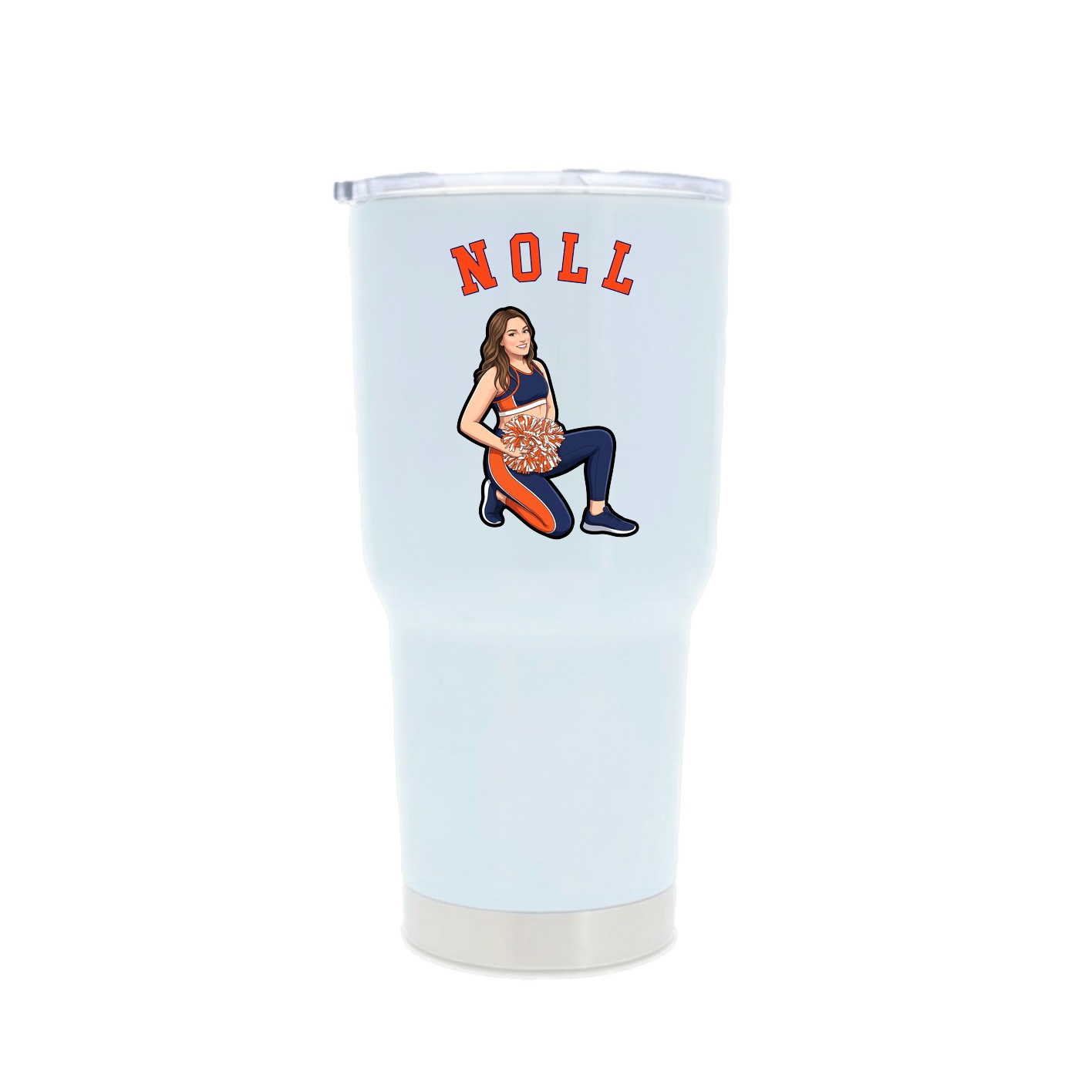 30oz Stainless Steel Tumbler — Shirsey Arch in White