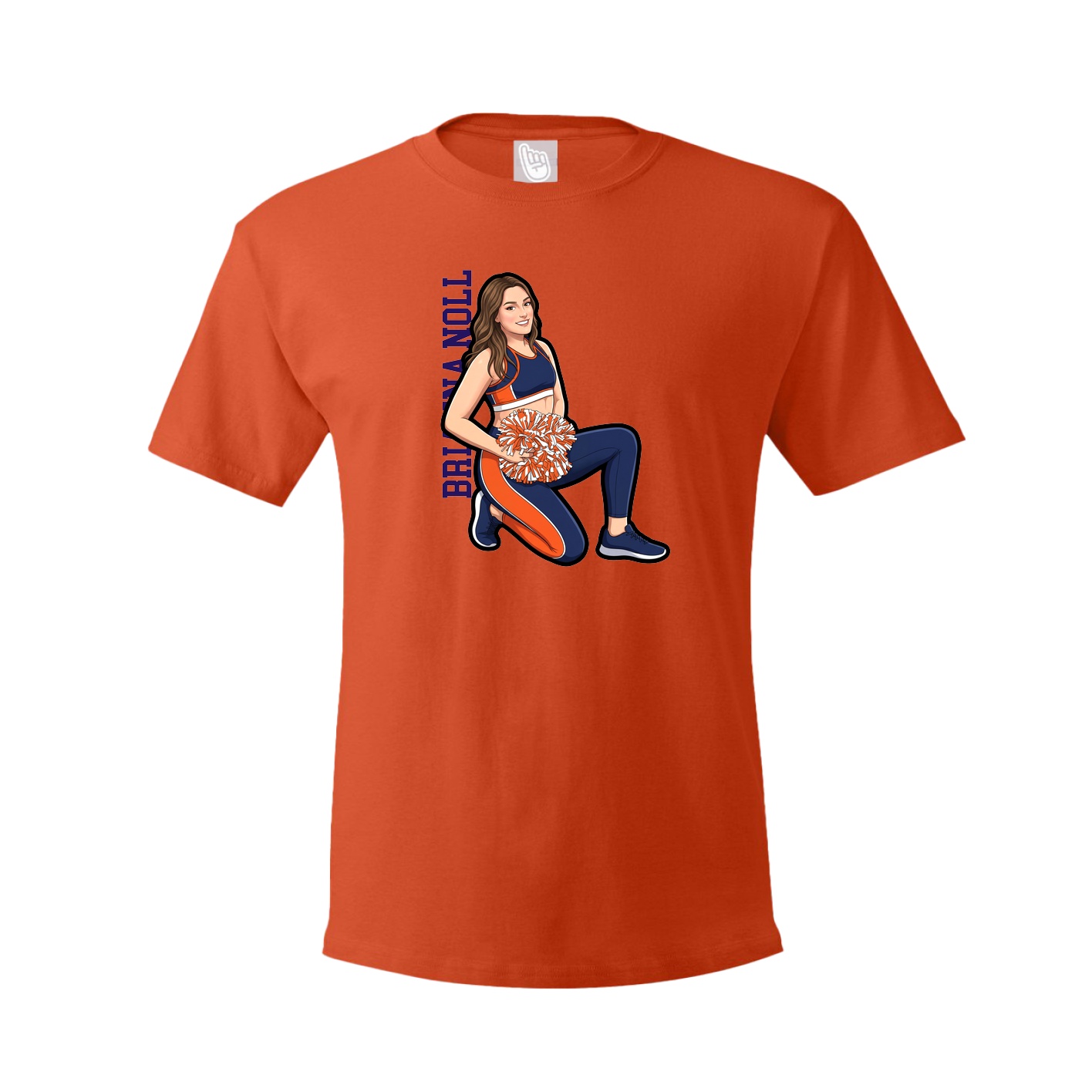 Tee — Name Vertical in Orange