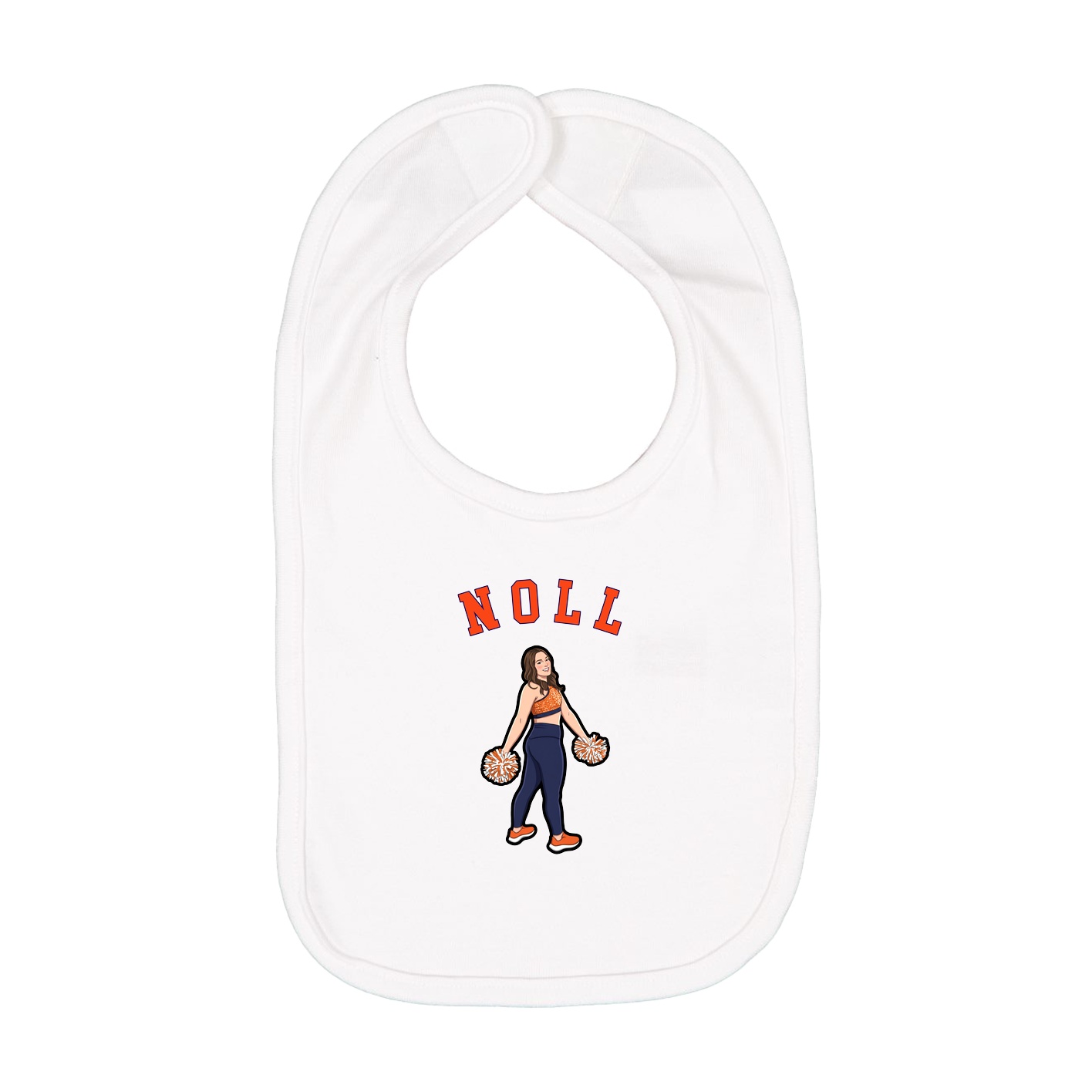 Infant Bib — Shirsey Arch in White