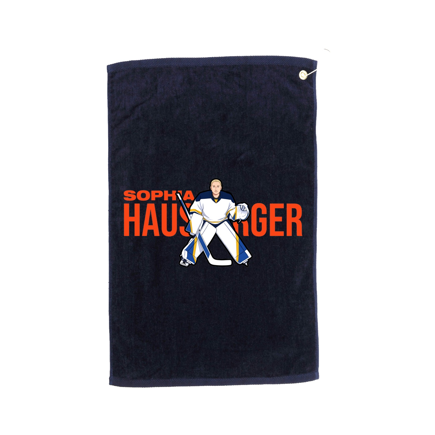 Golf Towel — Player Name in Navy