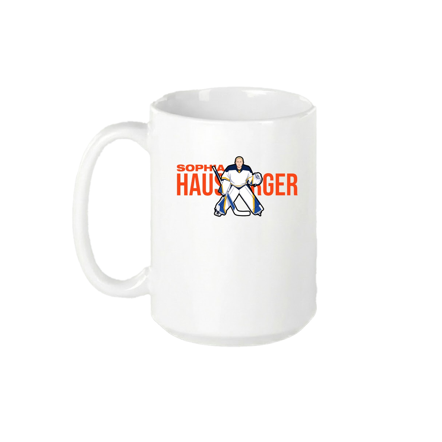 15oz Coffee Mug — Player Name in White