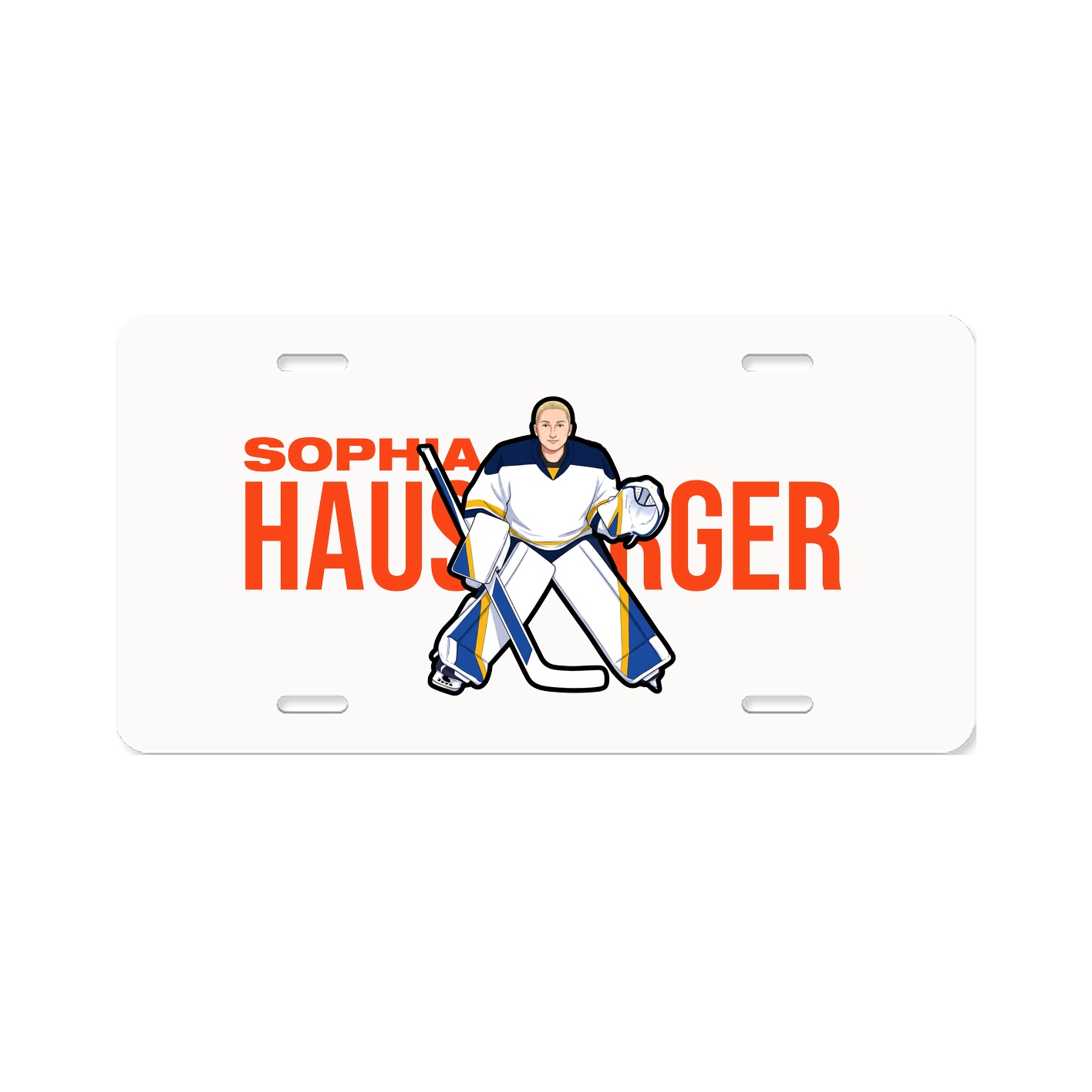 License Plate — Player Name in Classic