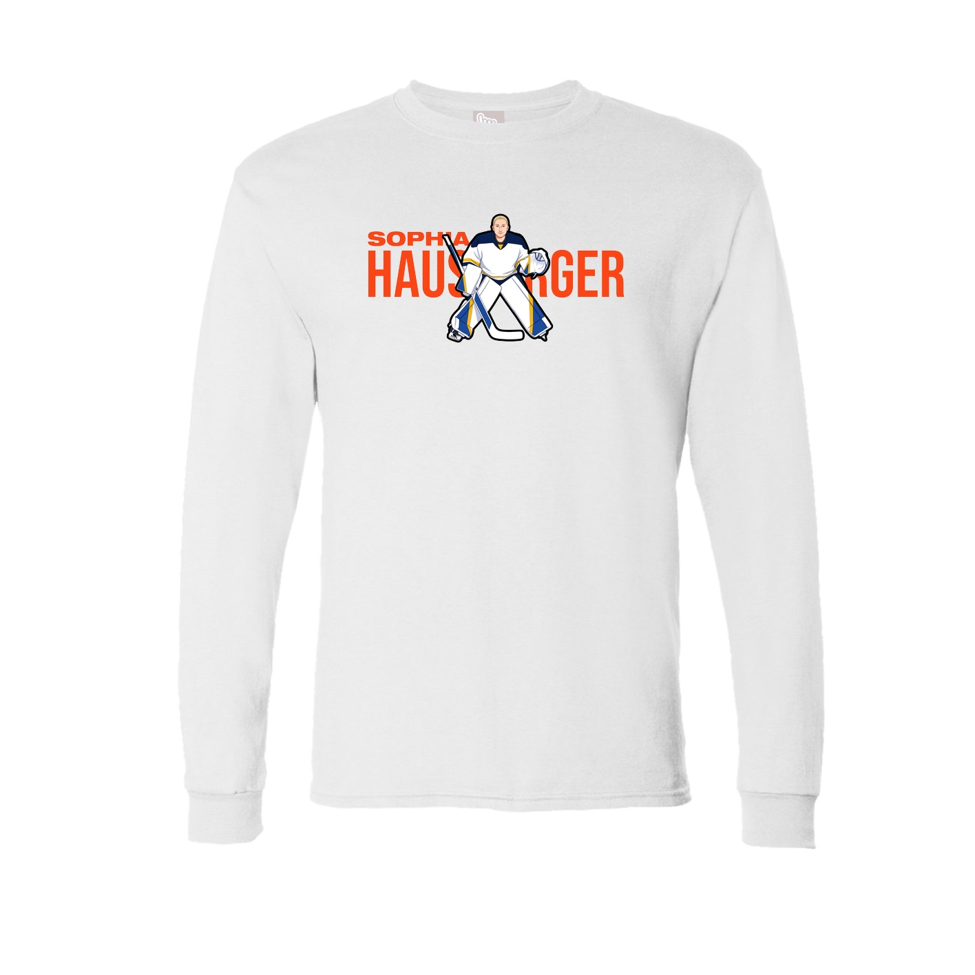 Long Sleeve Tee — Player Name in White