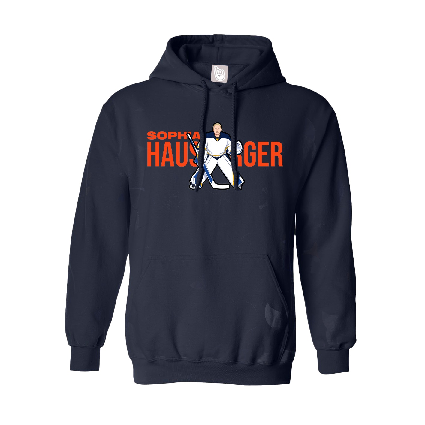 Youth Hoodie — Player Name in Navy