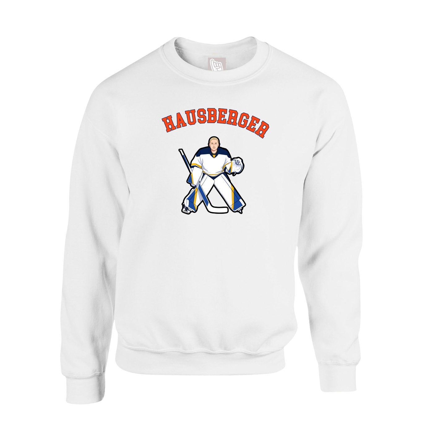 Fleece Crew — Shirsey Arch in White