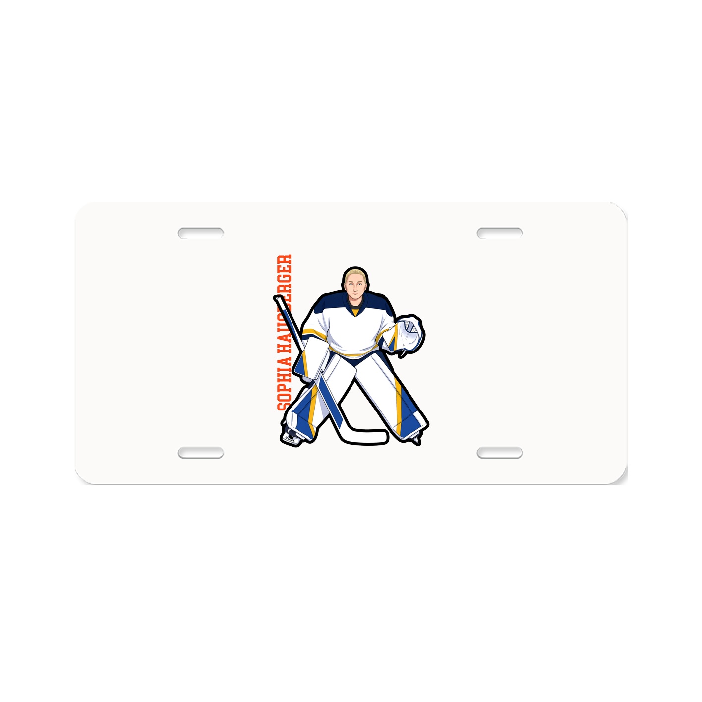 License Plate — Name Vertical in Classic