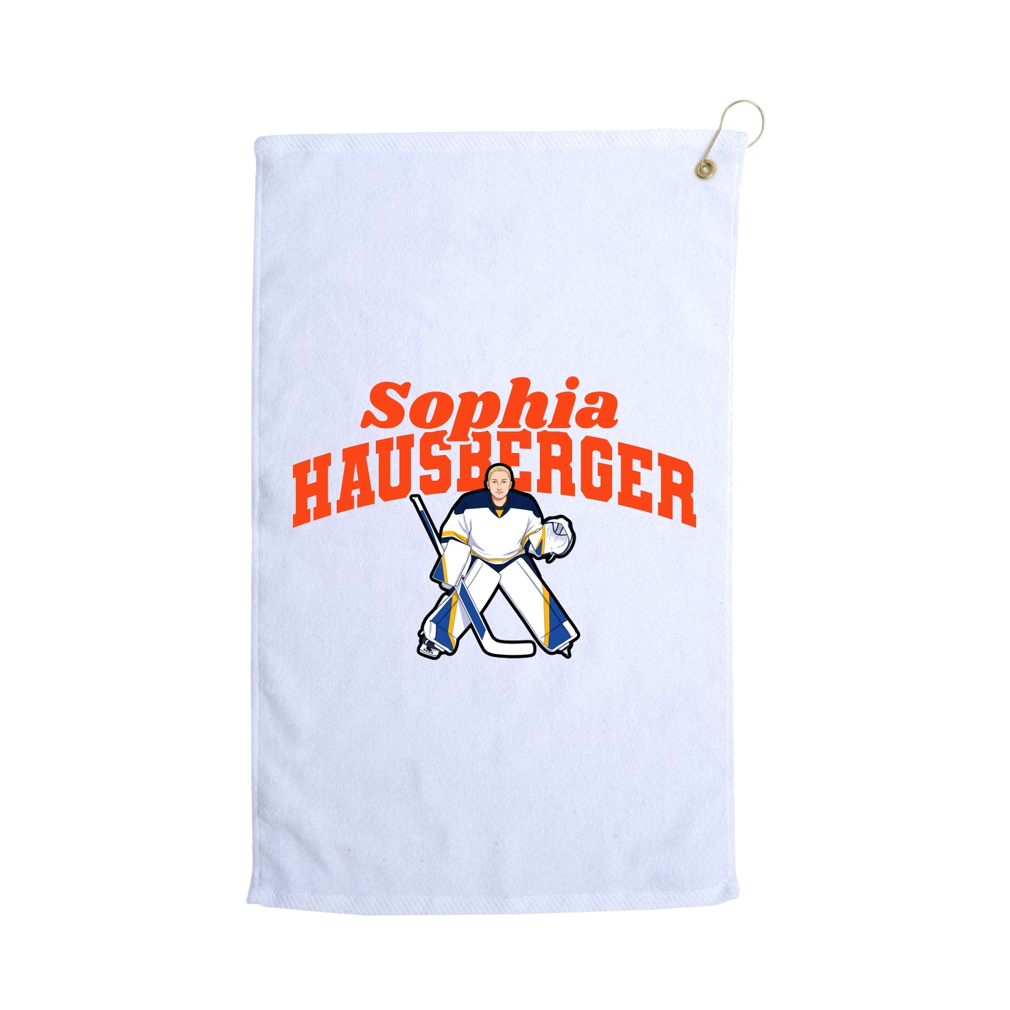 Golf Towel — Signature Arch in White