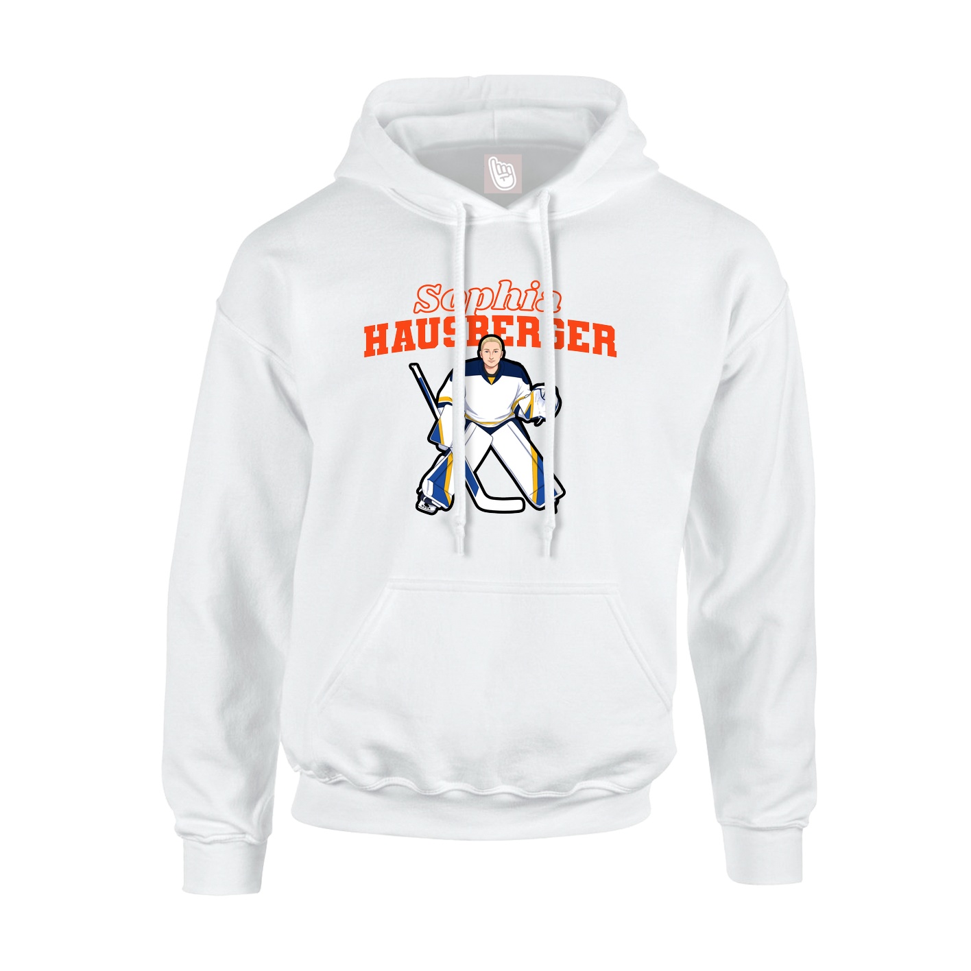 Hoodie — Name Arch in White