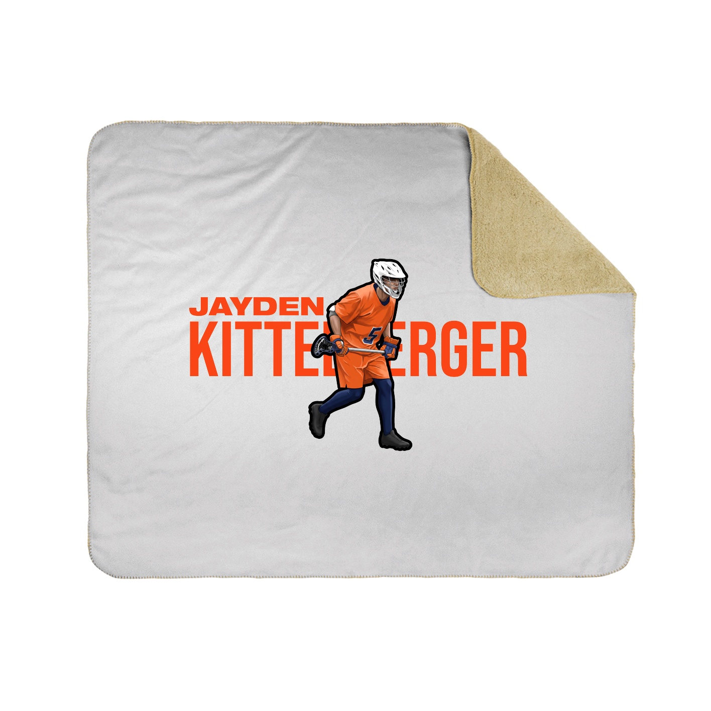 Throw Blanket — Player Name in White