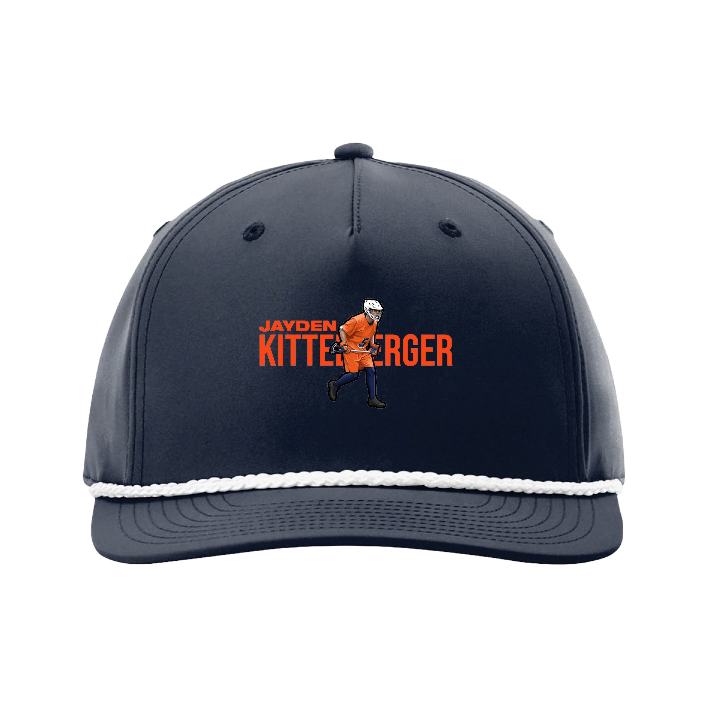 Five-Panel Classic Rope Cap — Player Name in Navy