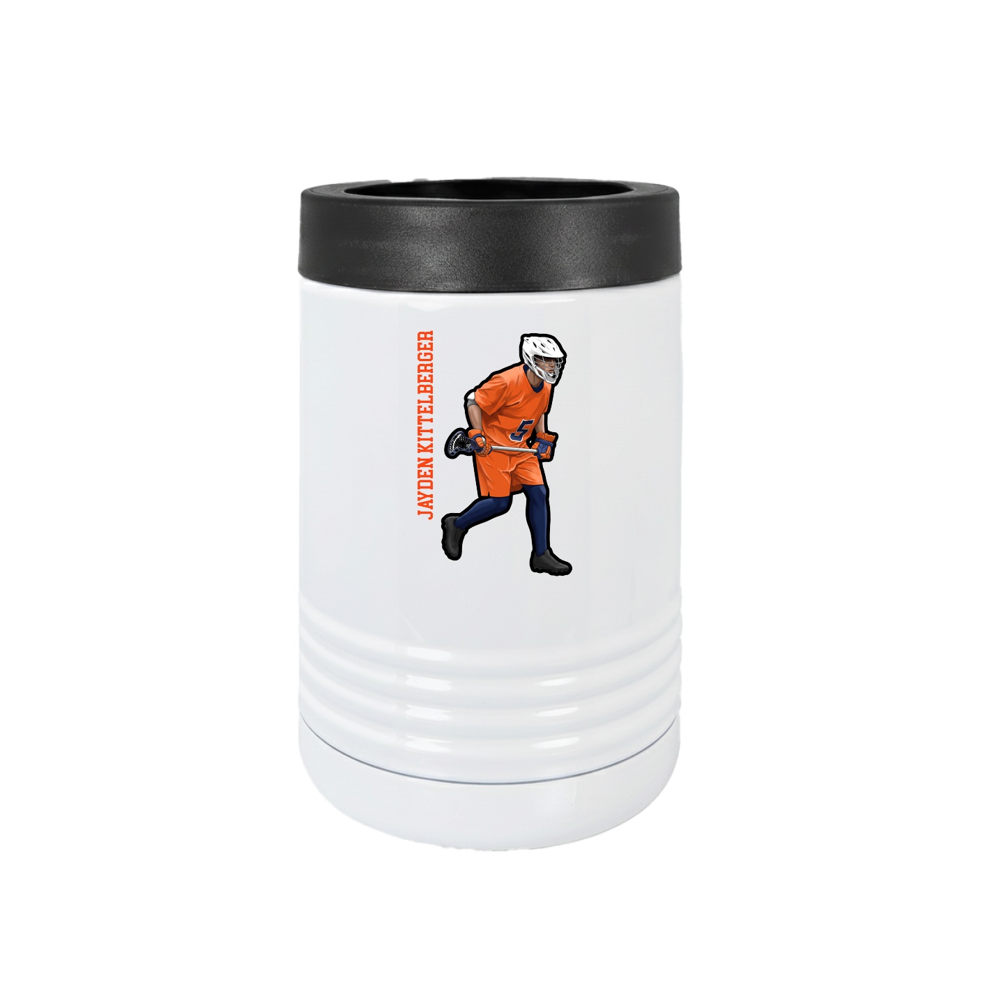 Beverage Holder — Name Vertical in White