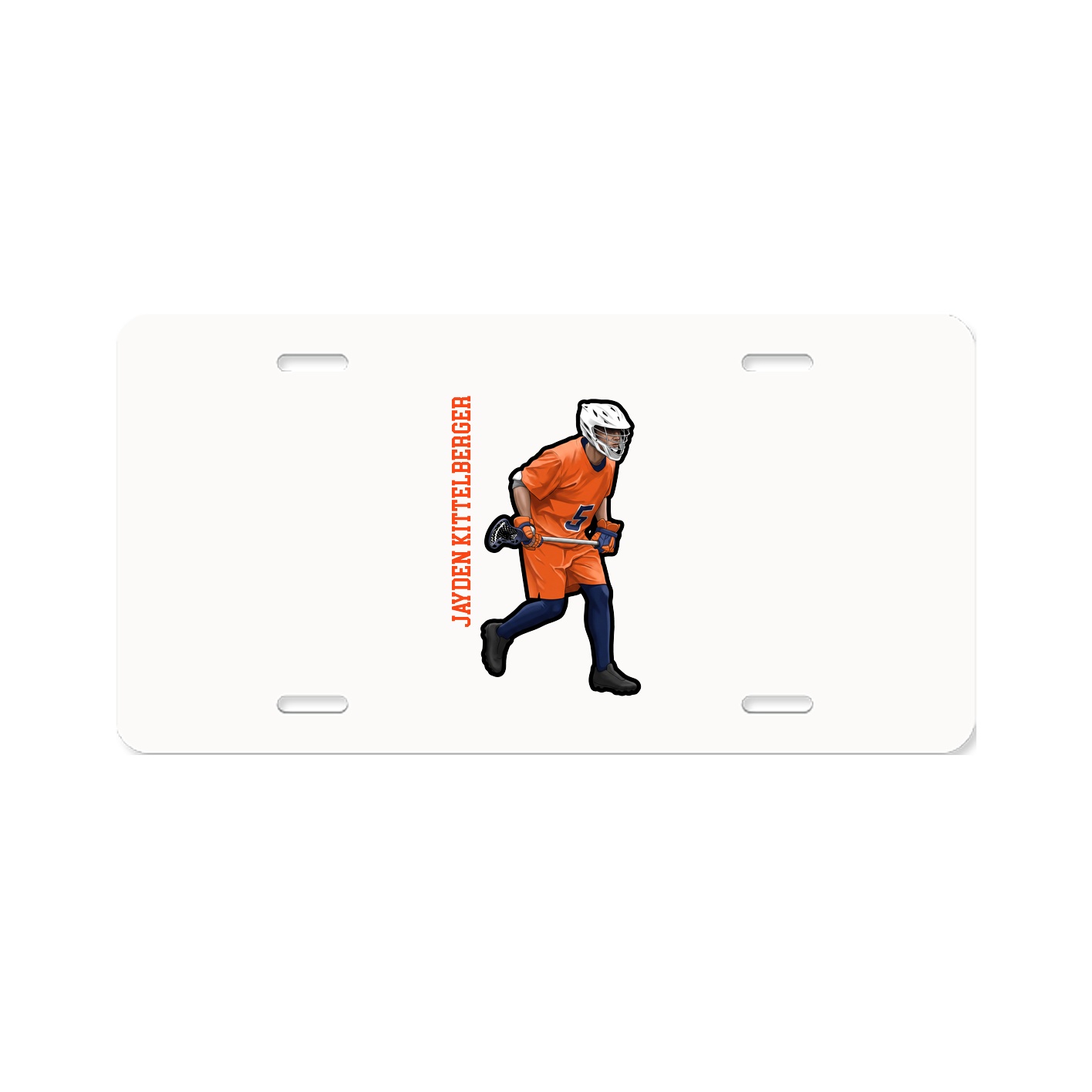 License Plate — Name Vertical in Classic
