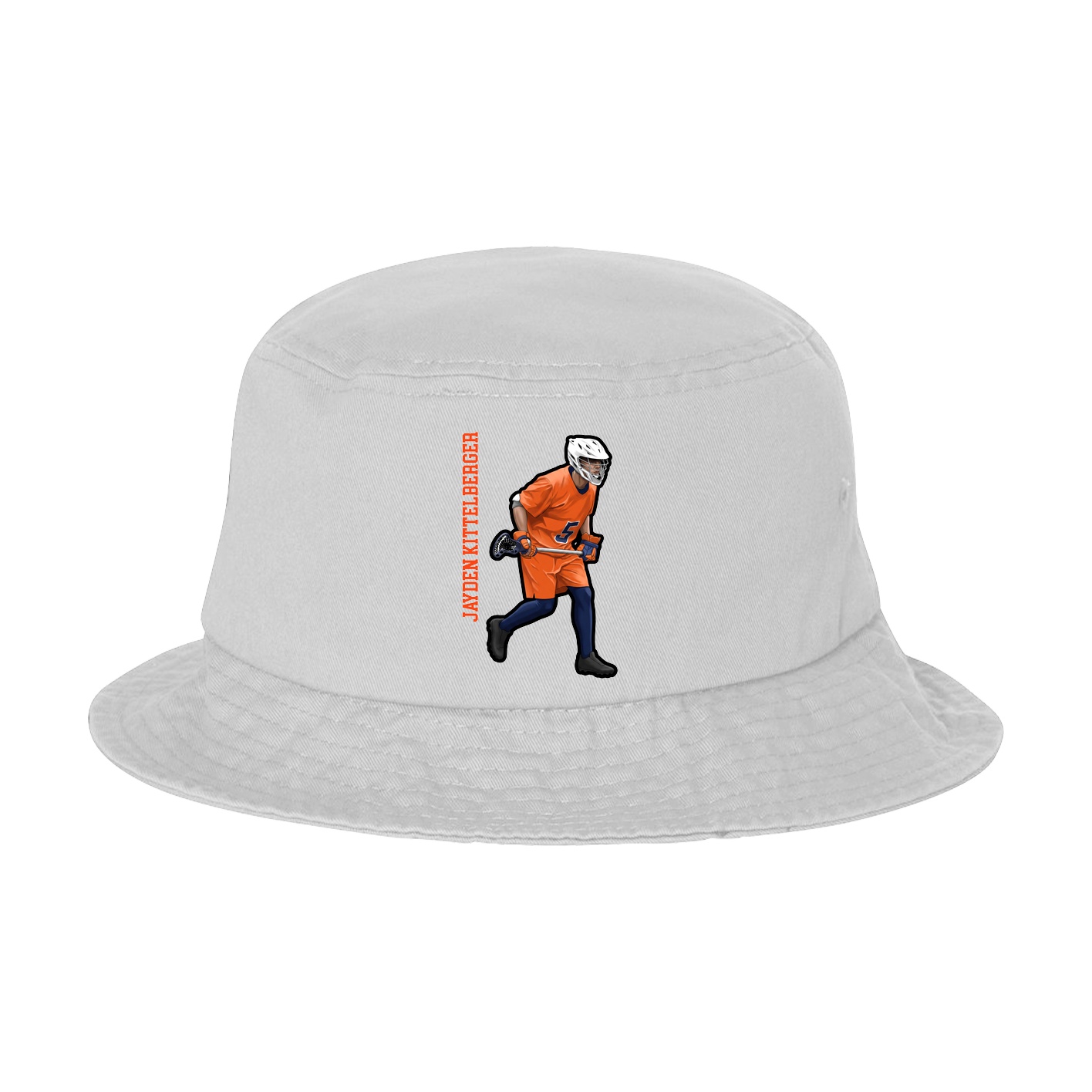 Bucket Cap — Name Vertical in White