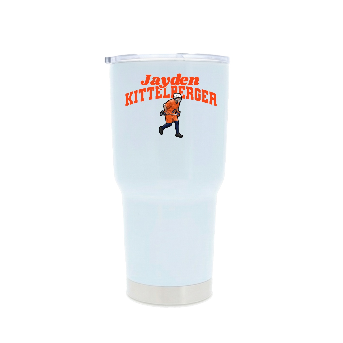 30oz Stainless Steel Tumbler — Signature Arch in White