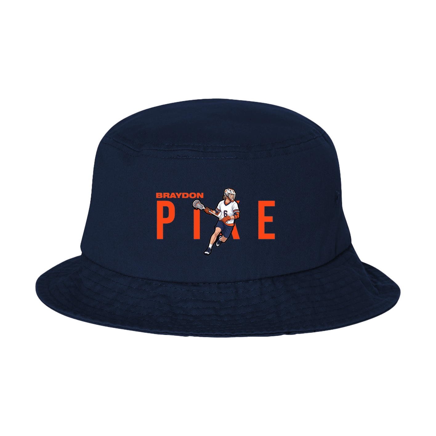 Bucket Cap — Player Name in Navy