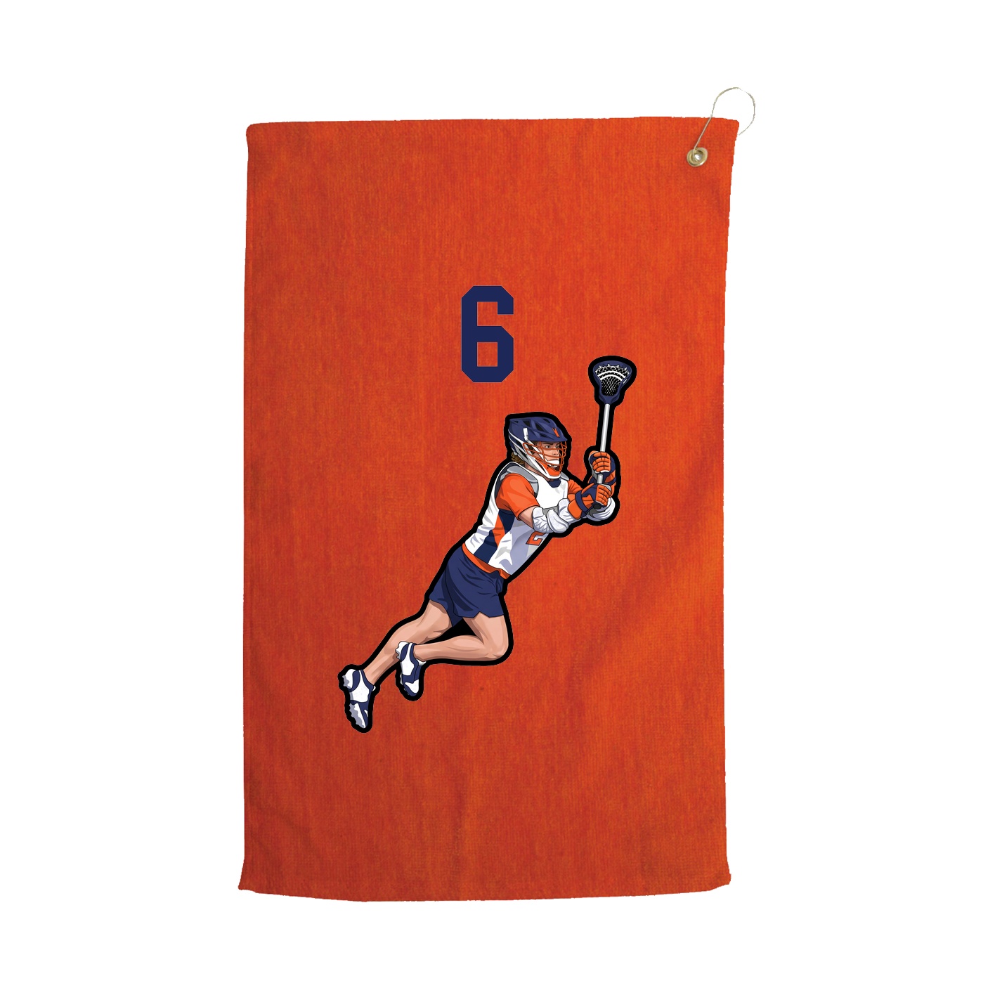 Golf Towel — Number Top in Orange