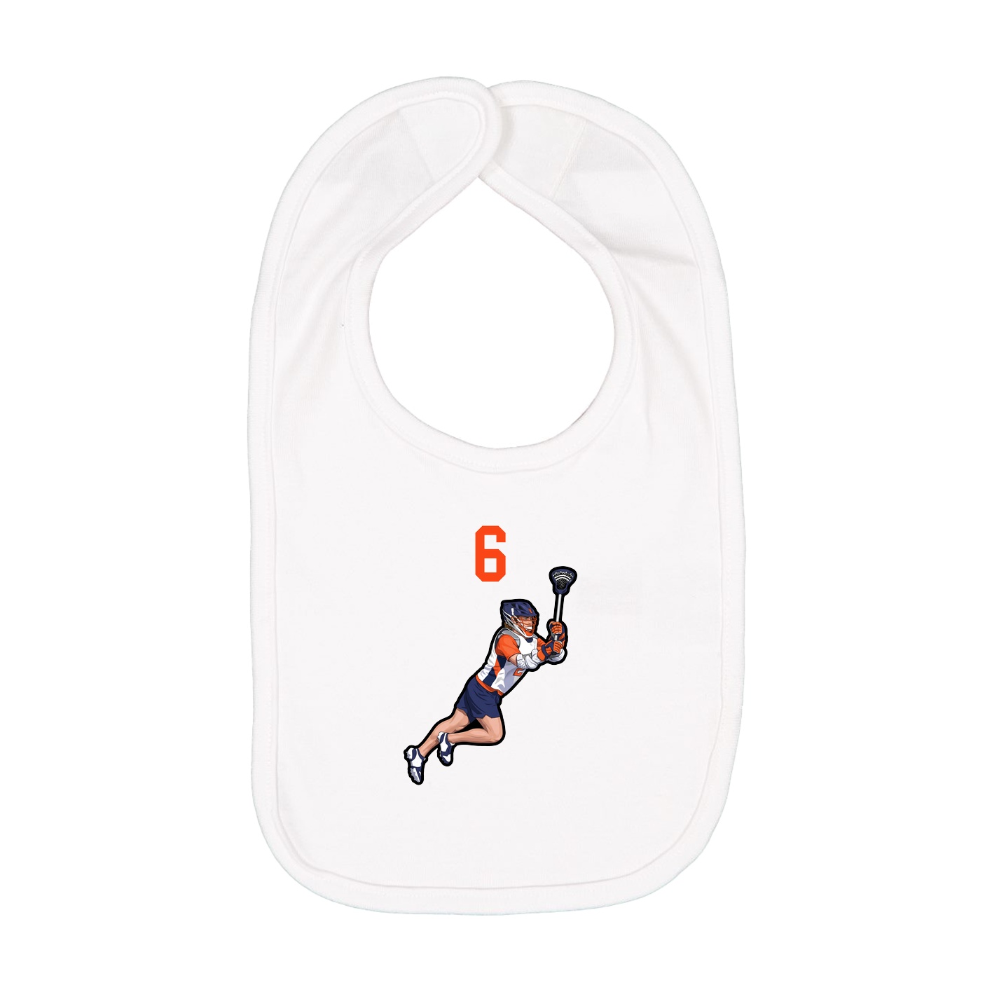 Infant Bib — Number Top in White