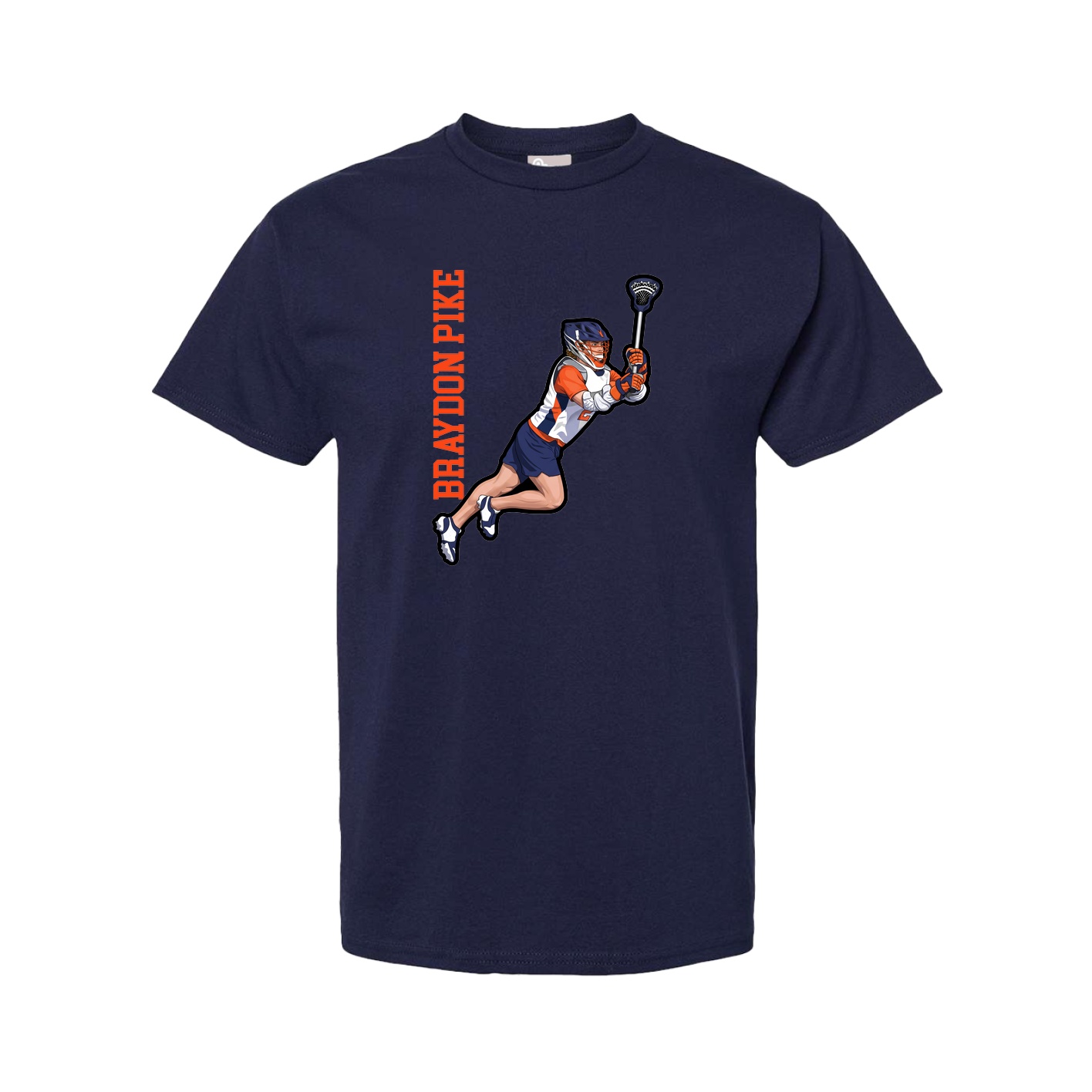 Tee — Name Vertical in Navy