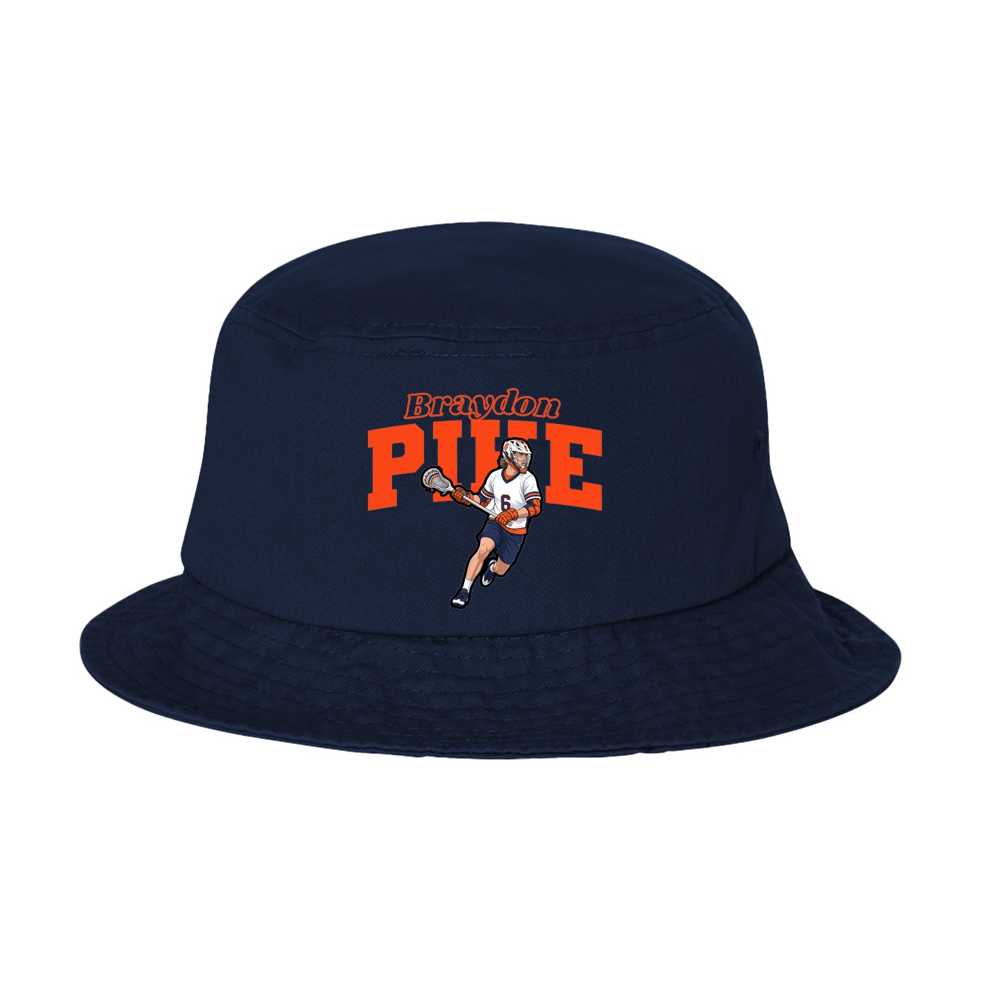 Bucket Cap — Name Arch in Navy