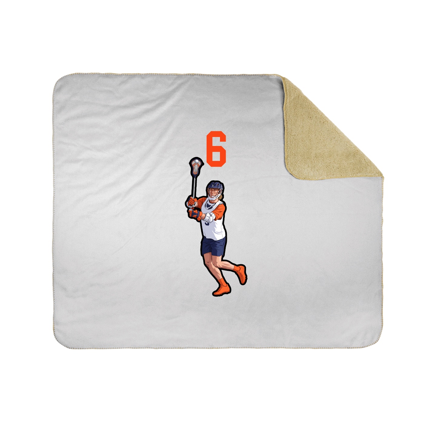 Throw Blanket — Number Top in White