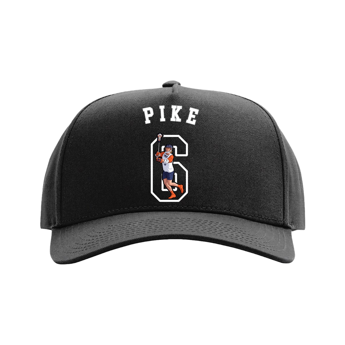 Full Fabric Five-Panel Champ Cap — Shirsey Arch in Black