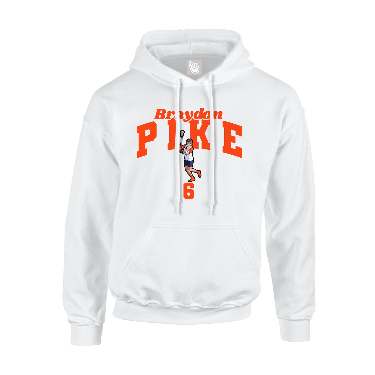 Hoodie — Signature Arch in White