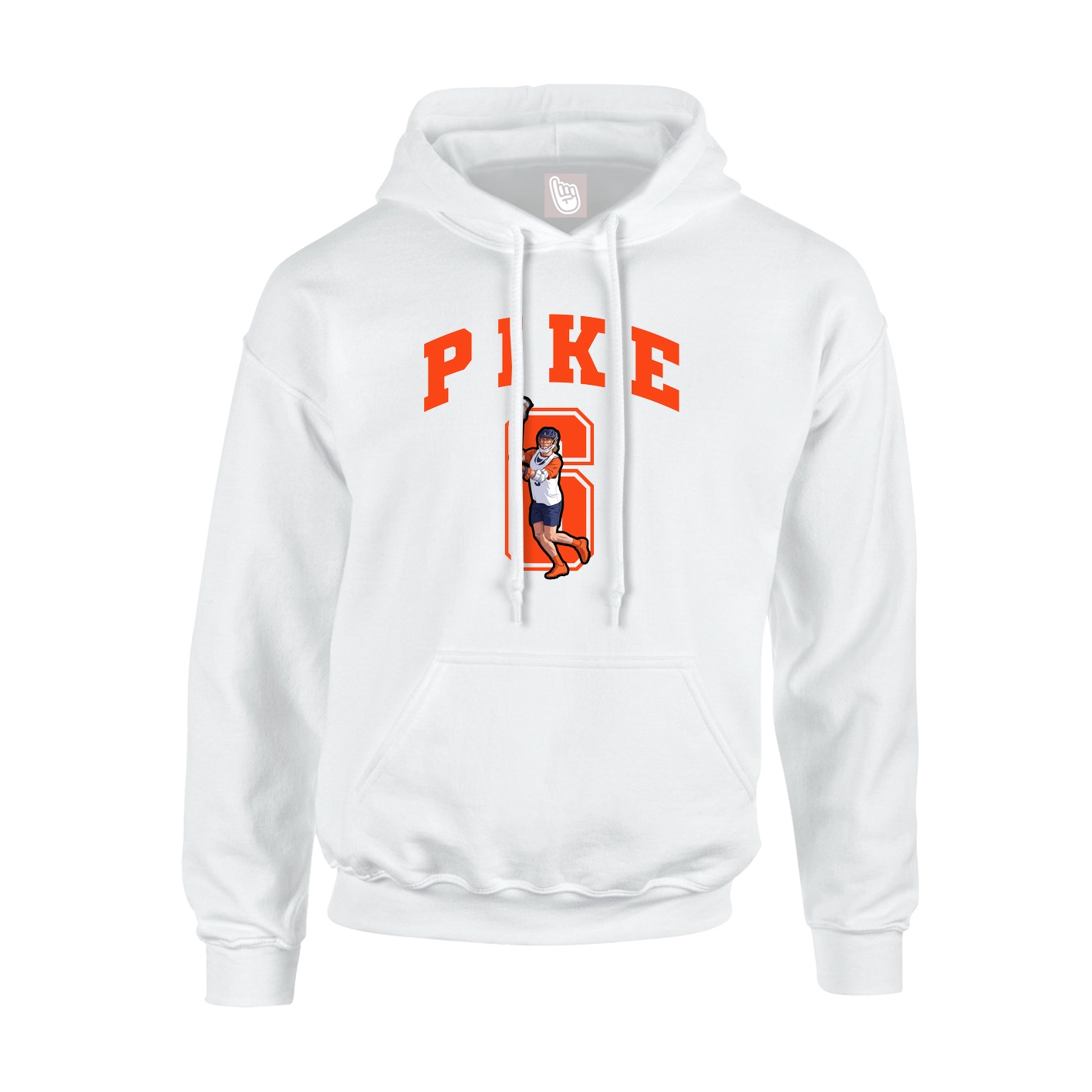 Youth Hoodie — Number in White