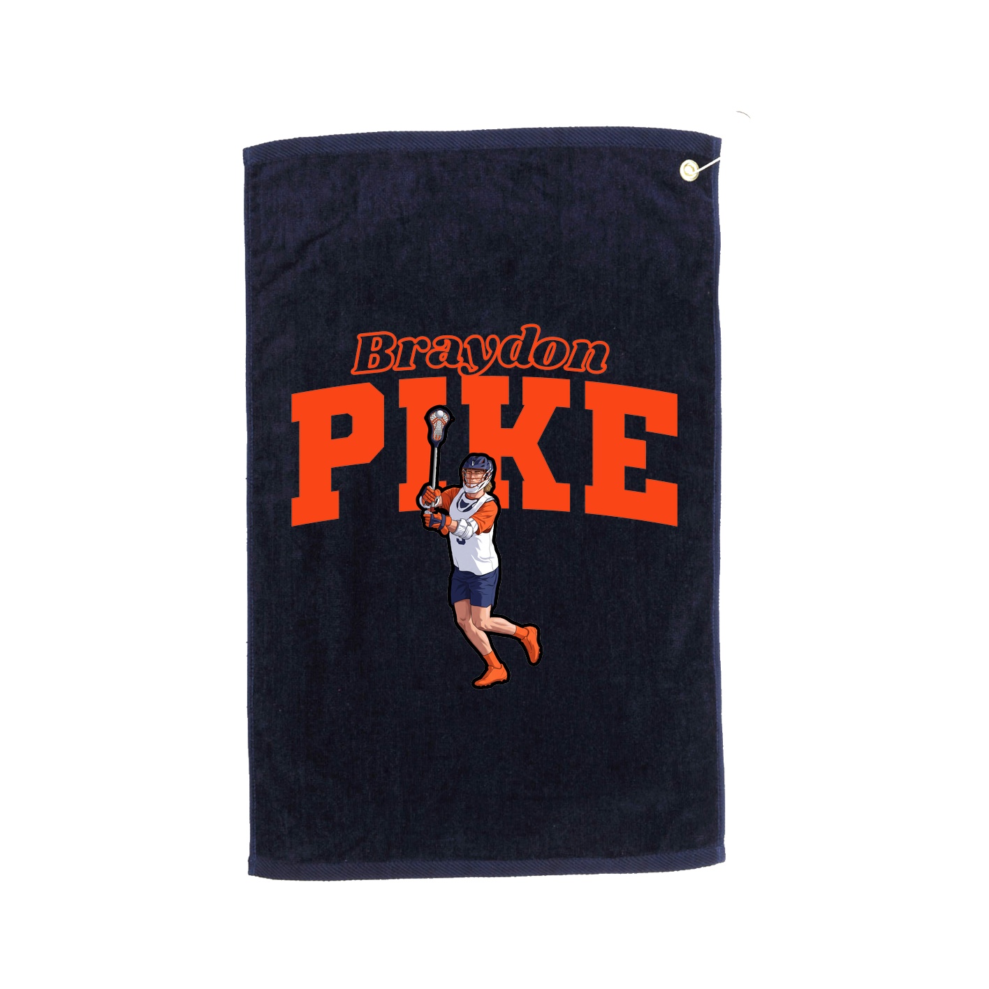 Golf Towel — Name Arch in Navy