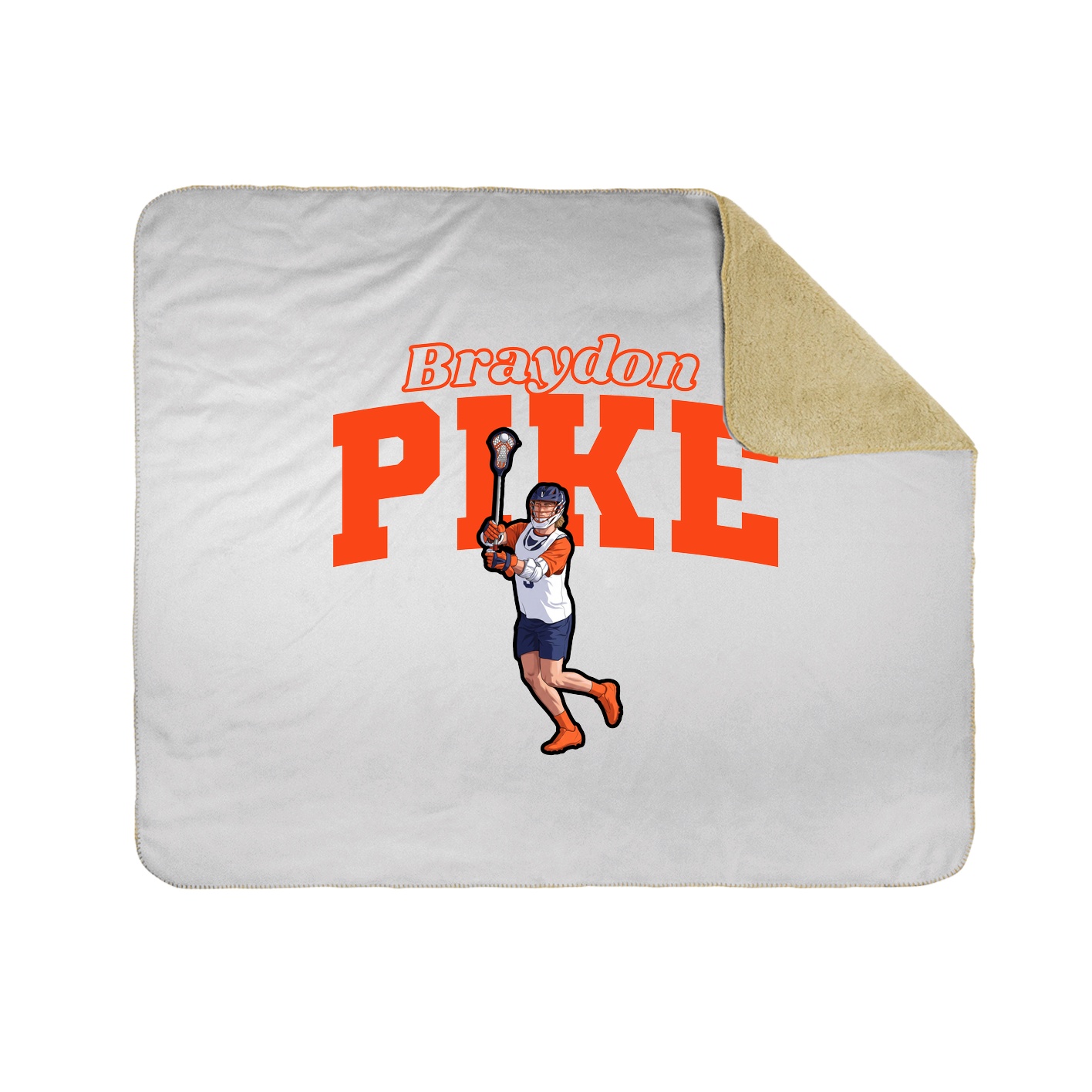 Throw Blanket — Name Arch in White