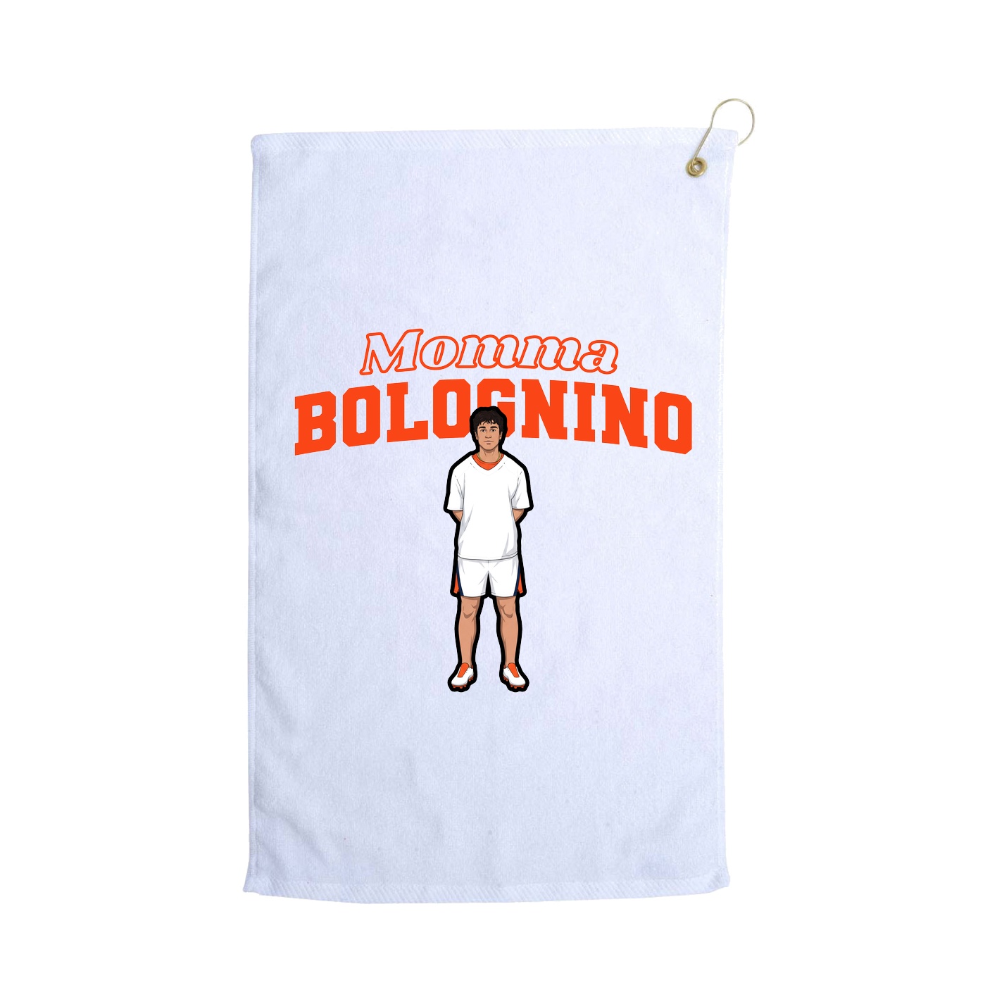 Golf Towel — Mothers Day Block in White