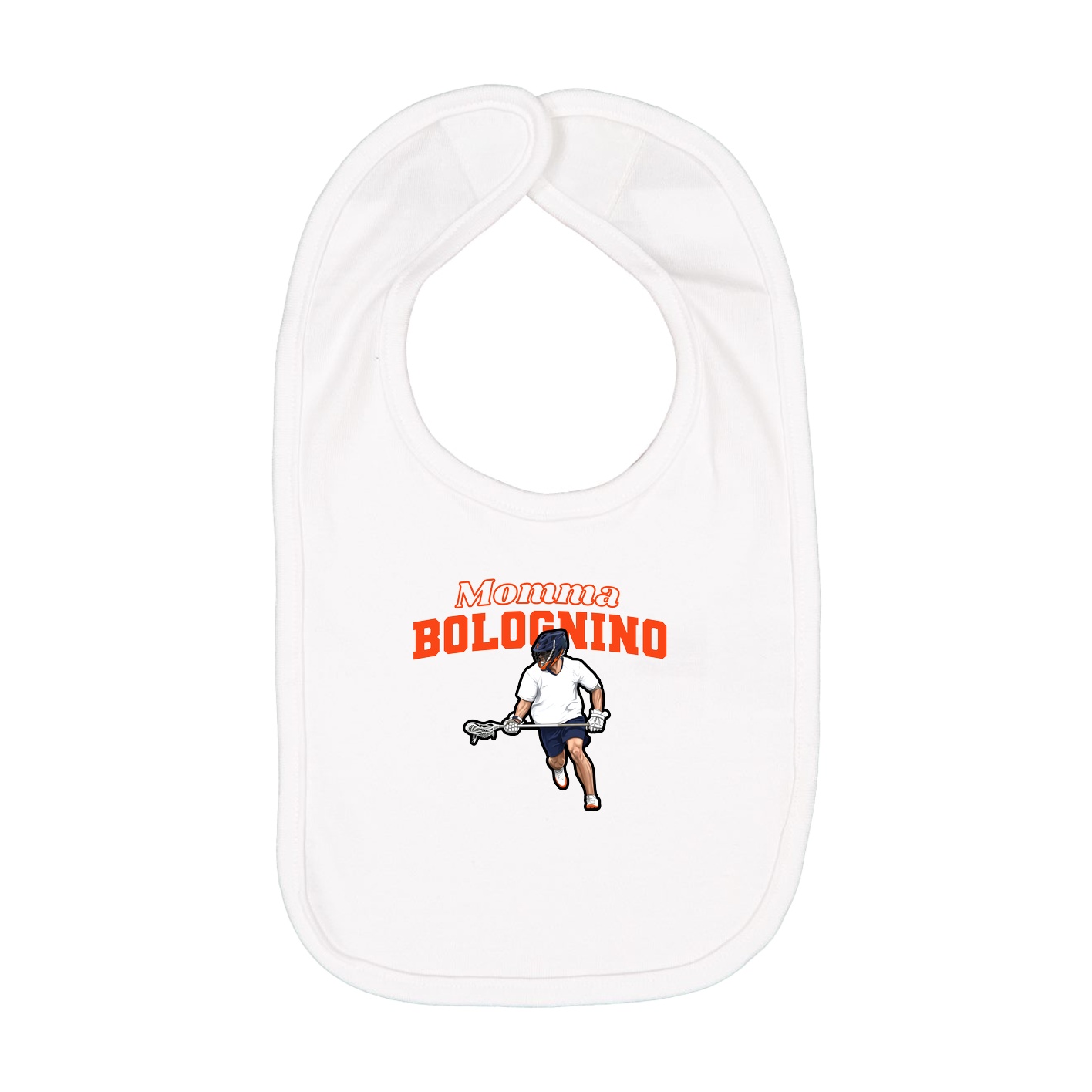 Infant Bib — Mothers Day Block in White