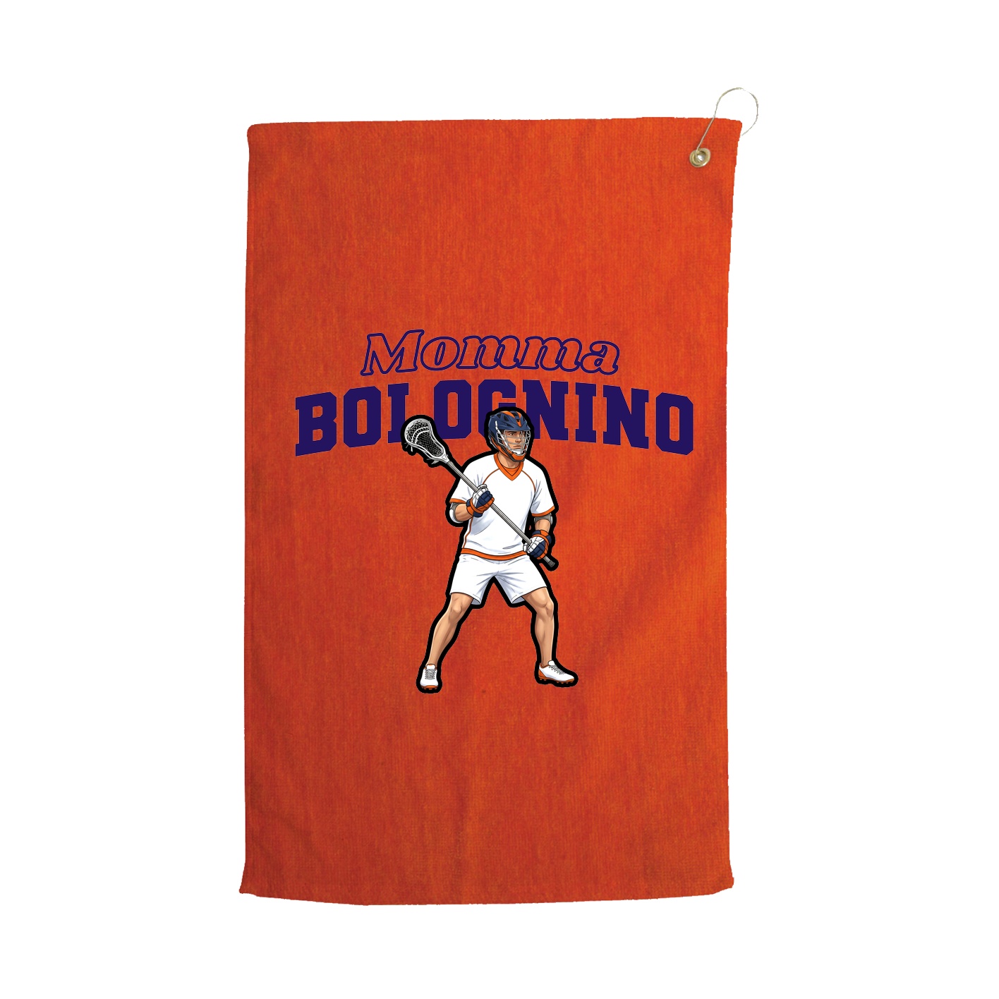 Golf Towel — Mothers Day Block in Orange