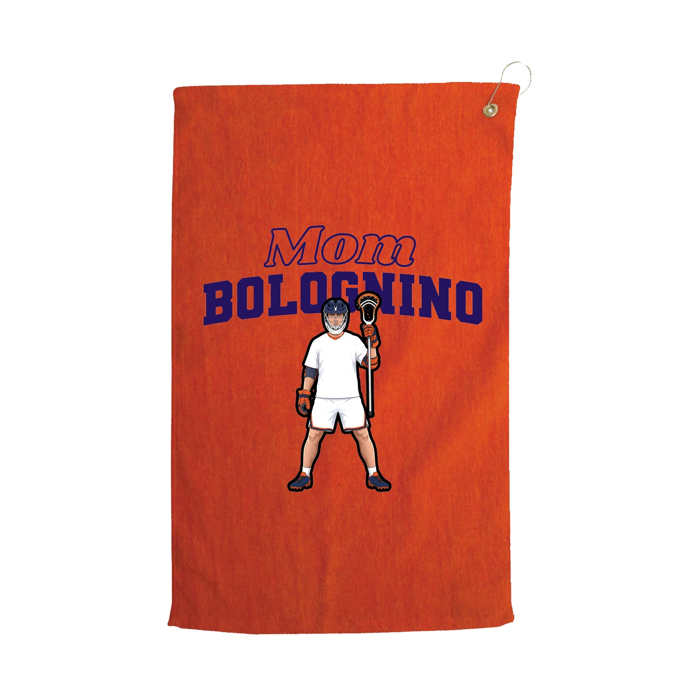 Golf Towel — Mothers Day Block in Orange