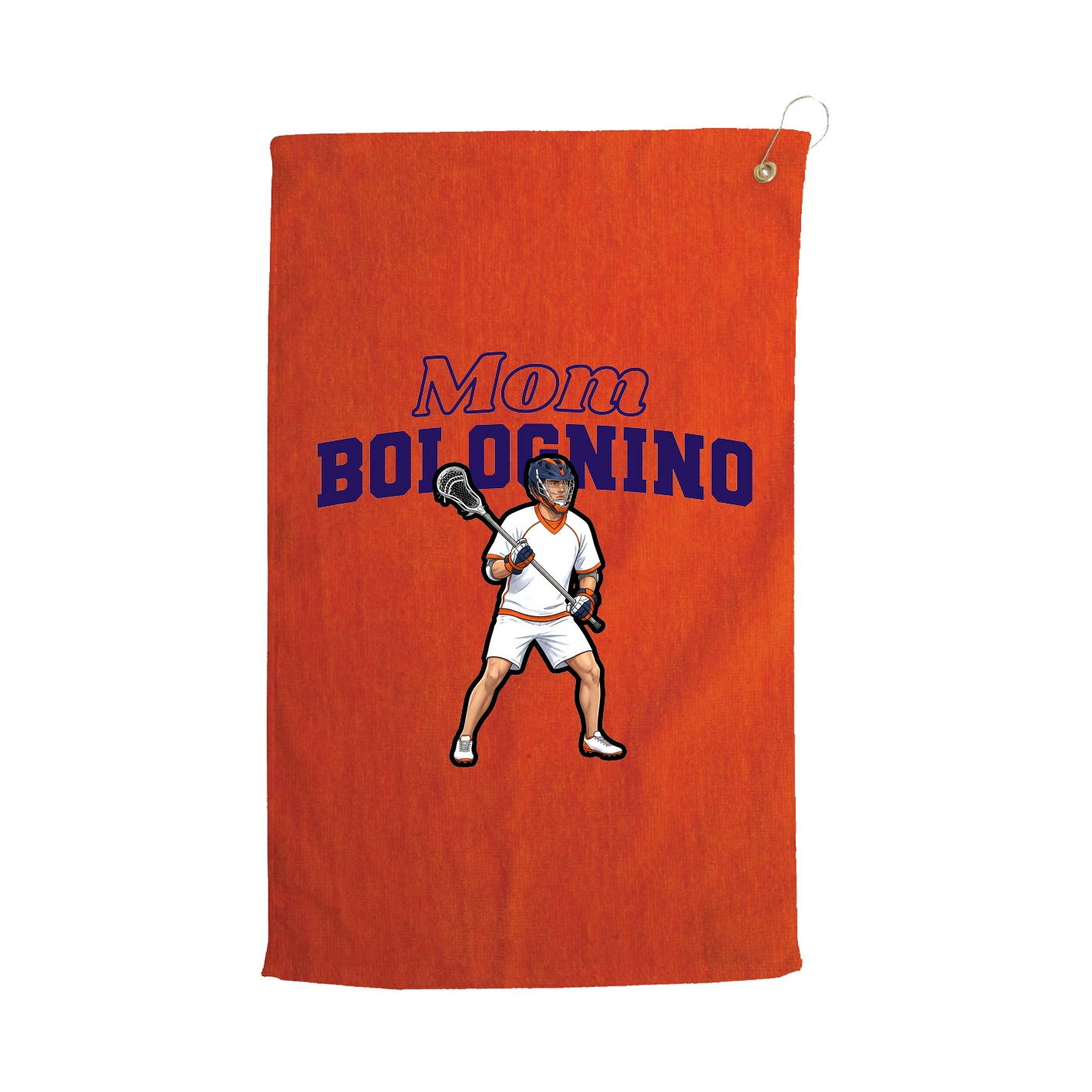 Golf Towel — Mothers Day Block in Orange