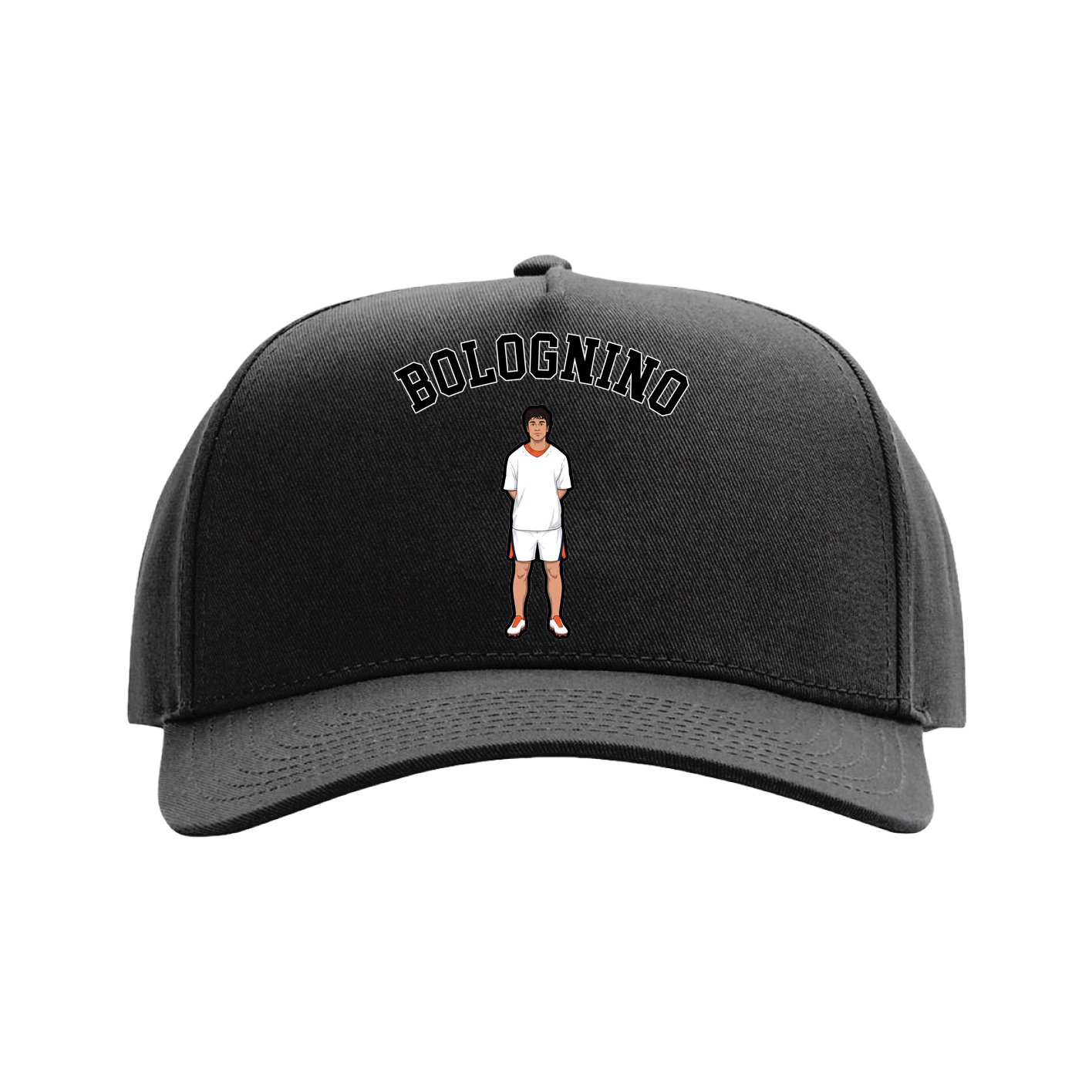 Full Fabric Five-Panel Champ Cap — Shirsey Arch in Black