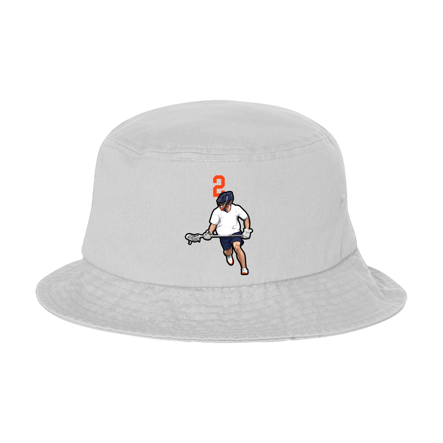 Bucket Cap — Number Top in White