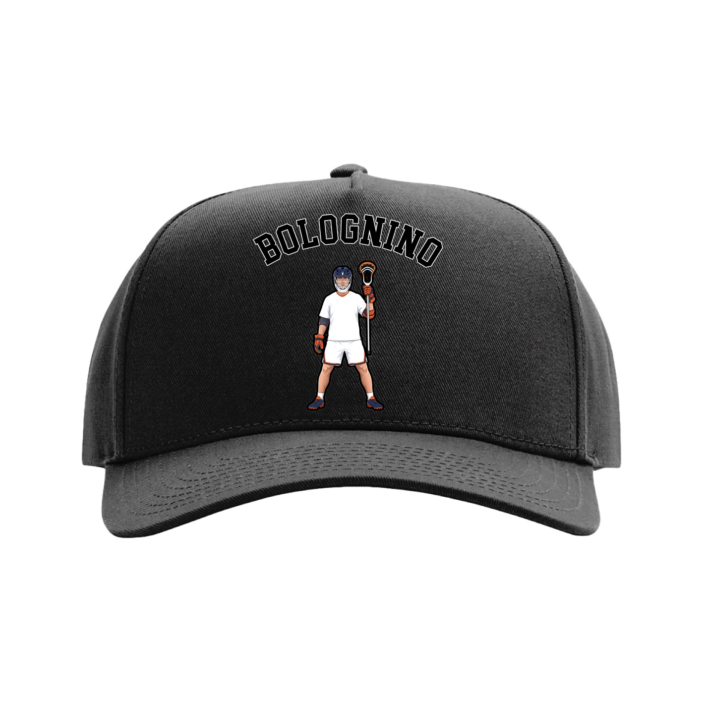Full Fabric Five-Panel Champ Cap — Shirsey Arch in Black