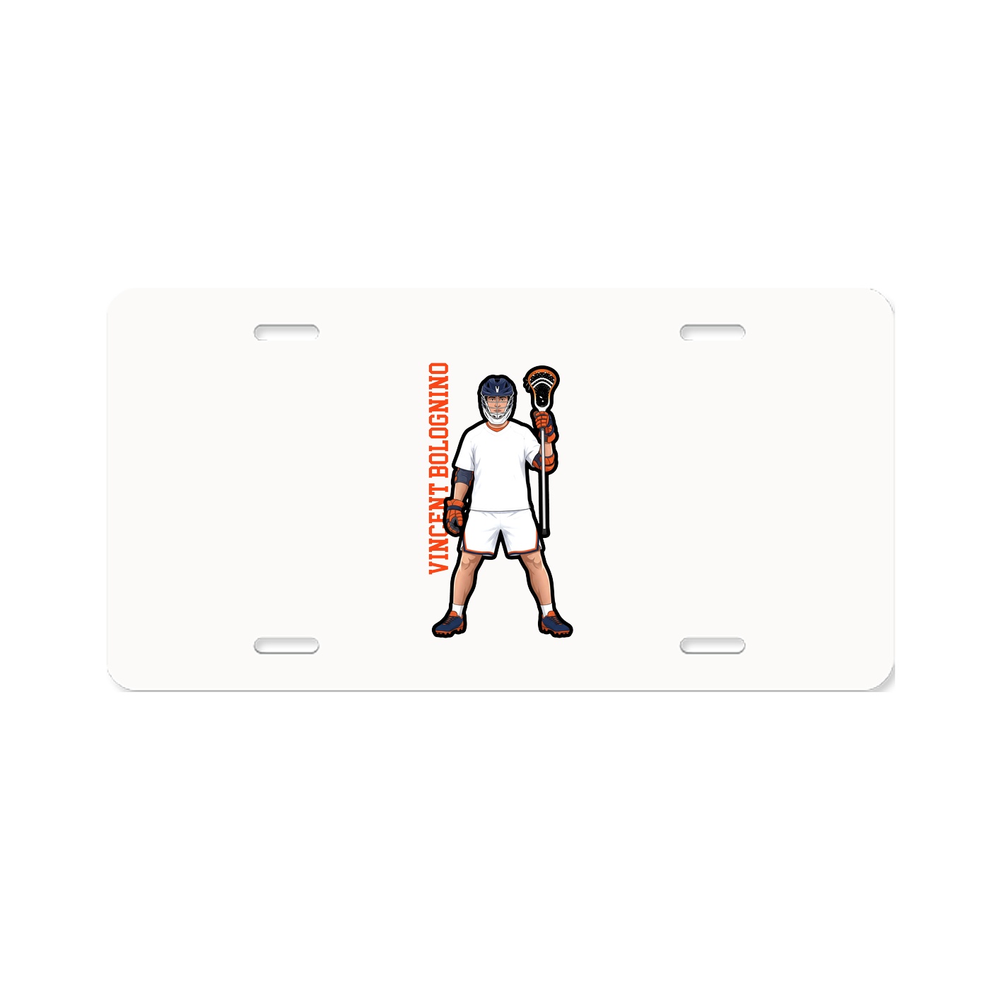 License Plate — Name Vertical in Classic