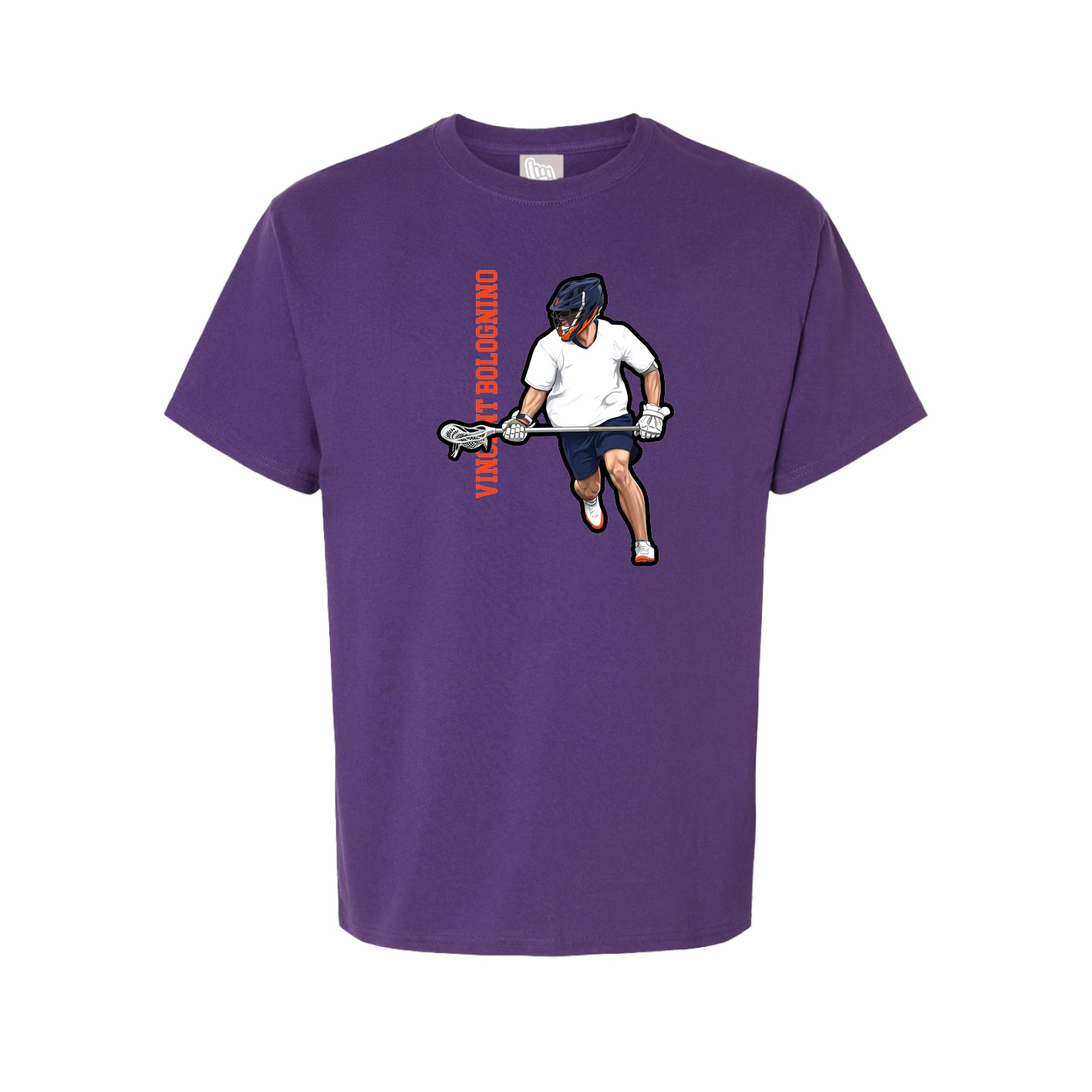 Tee — Name Vertical in Purple