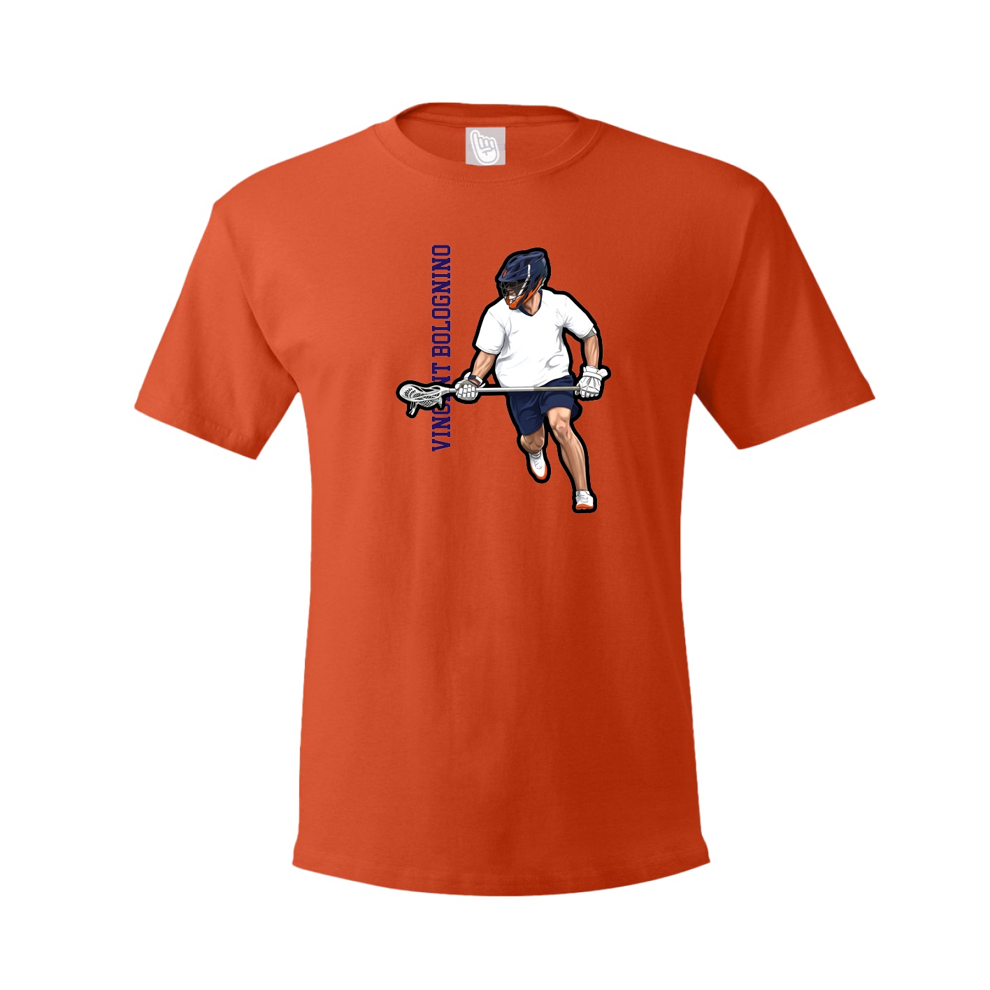 Youth Tee — Name Vertical in Orange