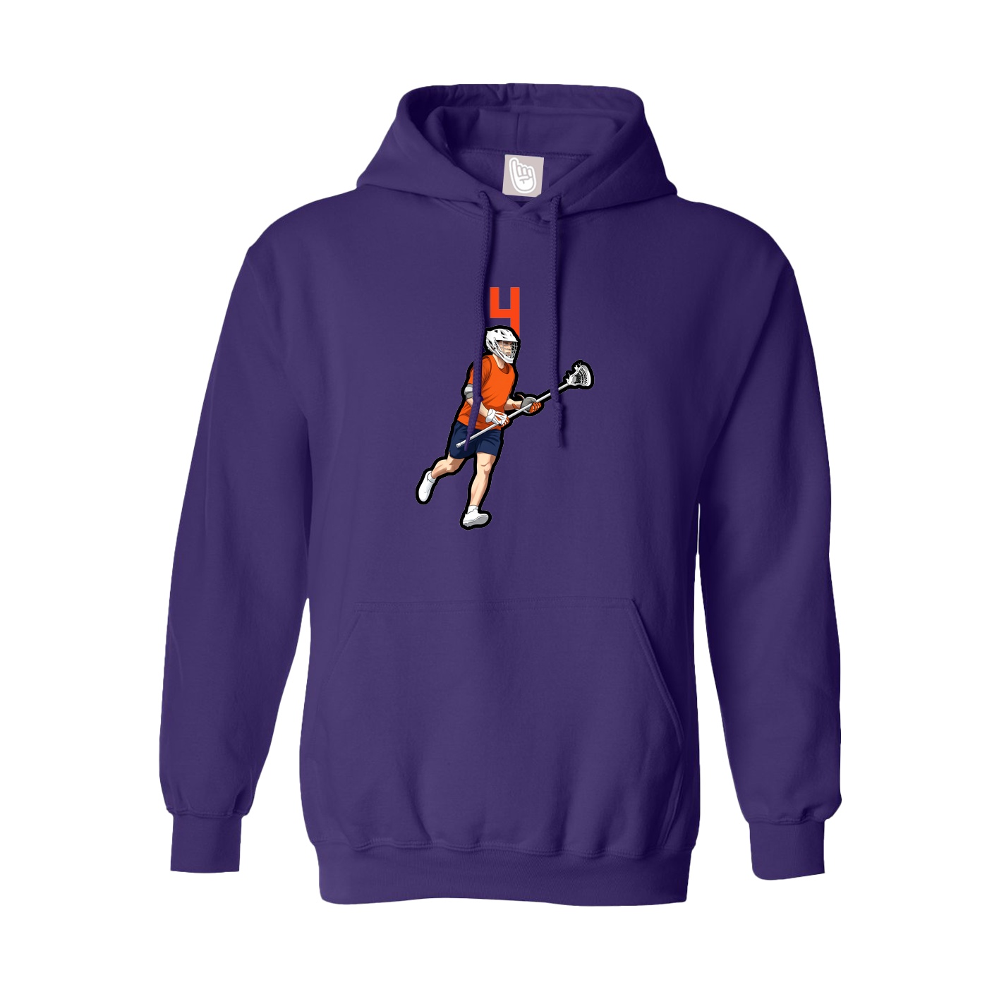 Youth Hoodie — Number Top in Purple