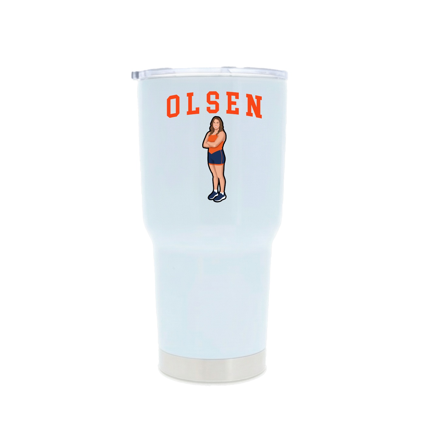 30oz Stainless Steel Tumbler — Shirsey in White